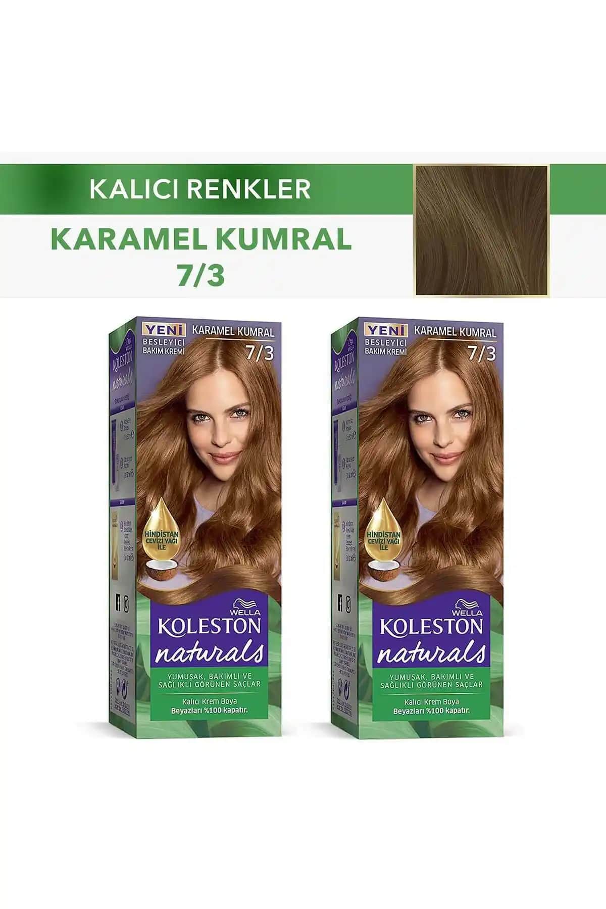 Wella Koleston Naturals Saç Boyası 7/3 Karamel Kumral Doğal ve Kalıcı Renk Sağlar