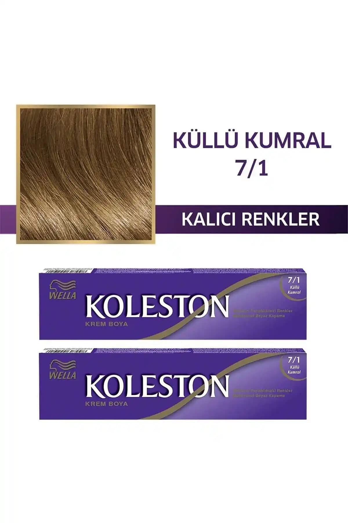 Wella Koleston Tüp Saç Boyası 7/1 Küllü Kumral Renk ve Uzun Süreli Kalıcılık Özellikleri