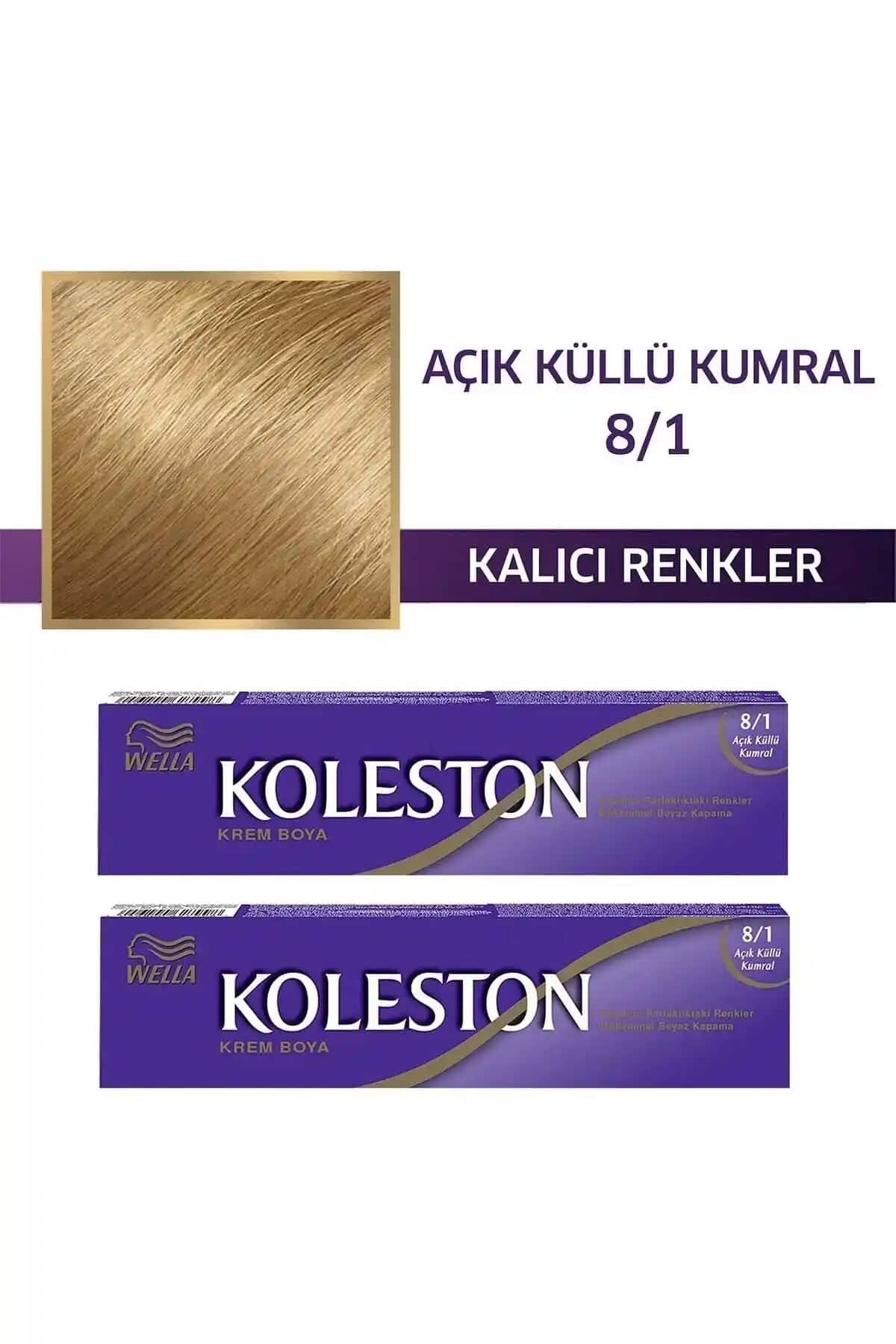 Wella Koleston Tüp Saç Boyası 8/1 Açık Küllü Kumral: Kalıcı ve Doğal Saç Renkleri İçin Güvenilir Tercih