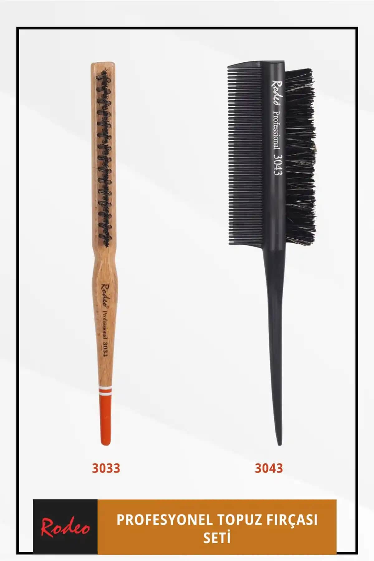 RODEO 3033 3043 İkili Topuz Fırça Seti: Saç Şekillendirmede Yenilikçi Çözüm