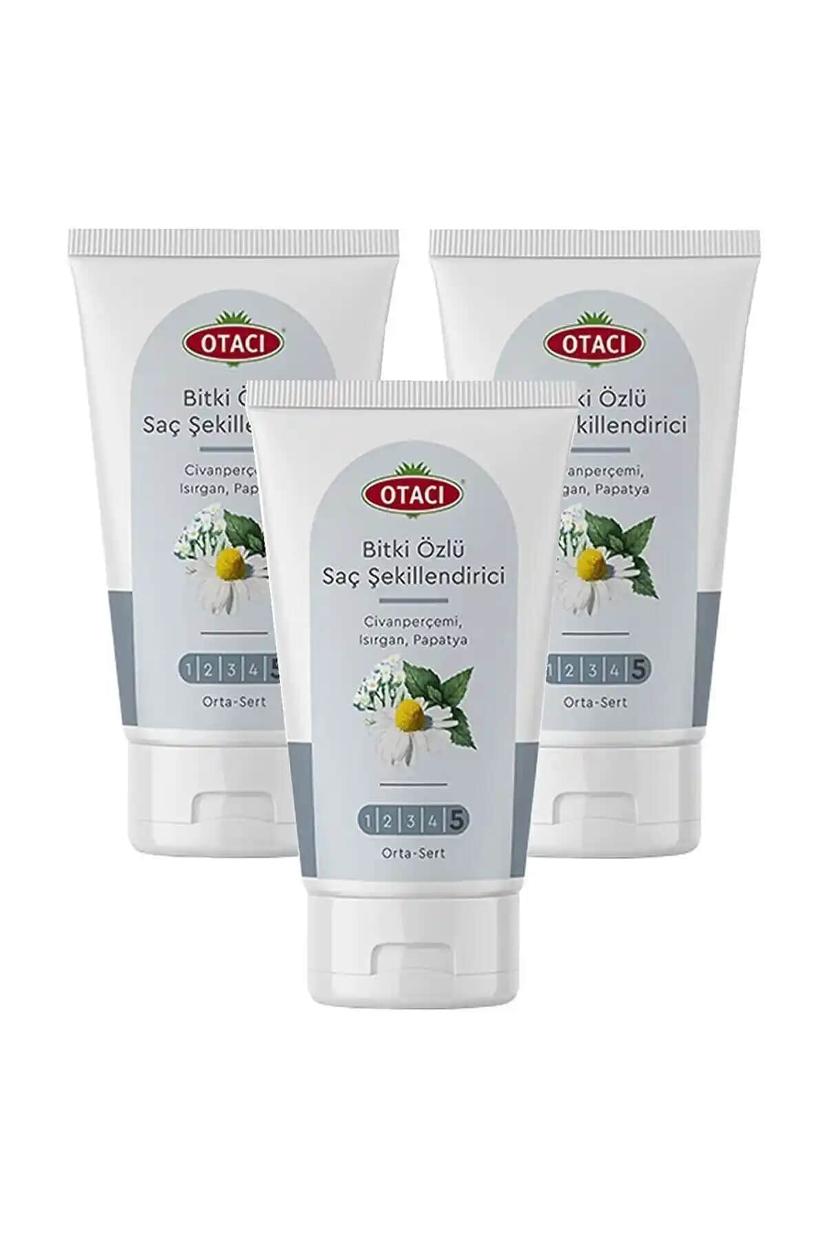 Otacı Bitki Özlü Saç Şekillendirici 150ml Orta Sertlikli Doğal Saç Jölesi Üçlü Paket