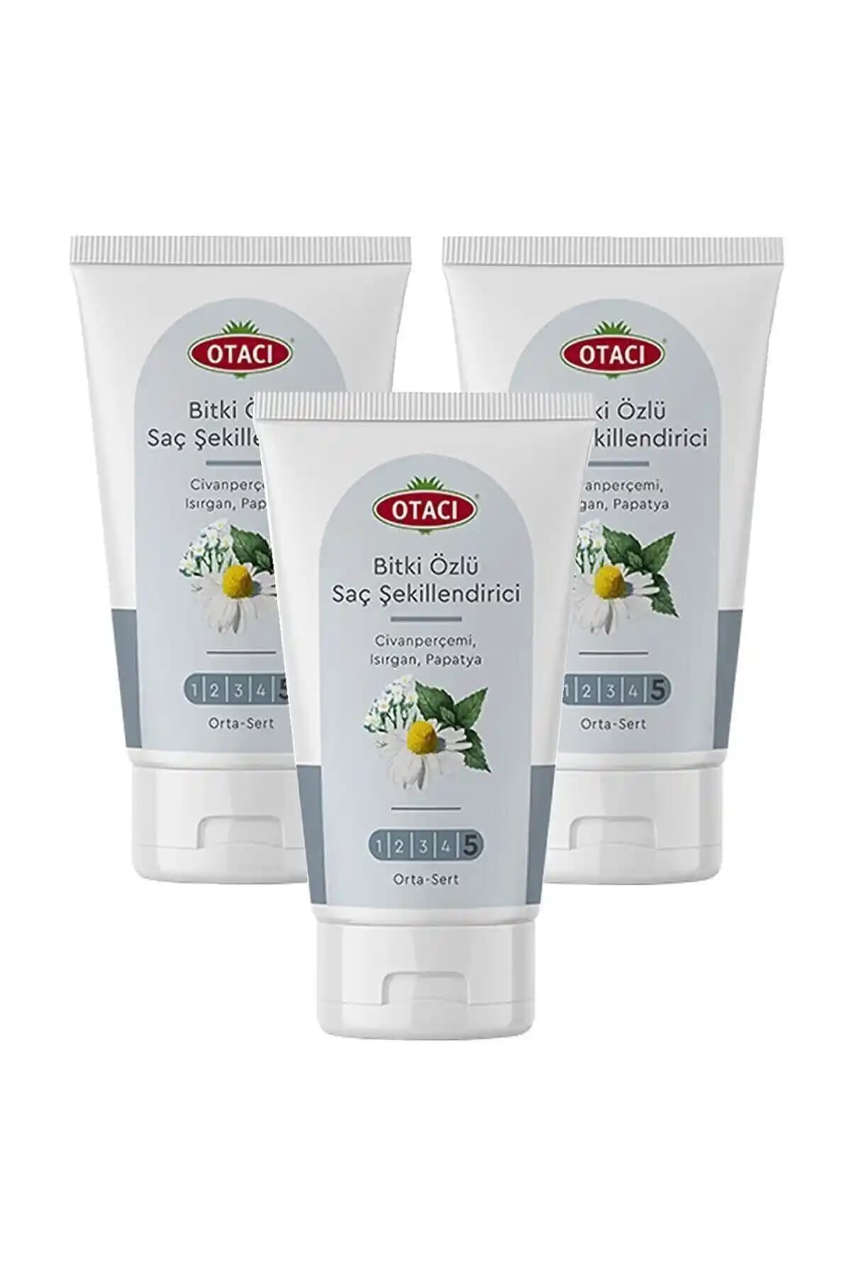 Otacı Bitki Özlü Saç Şekillendirici 150ml Orta Sertlikli Doğal Saç Jölesi Üçlü Paket