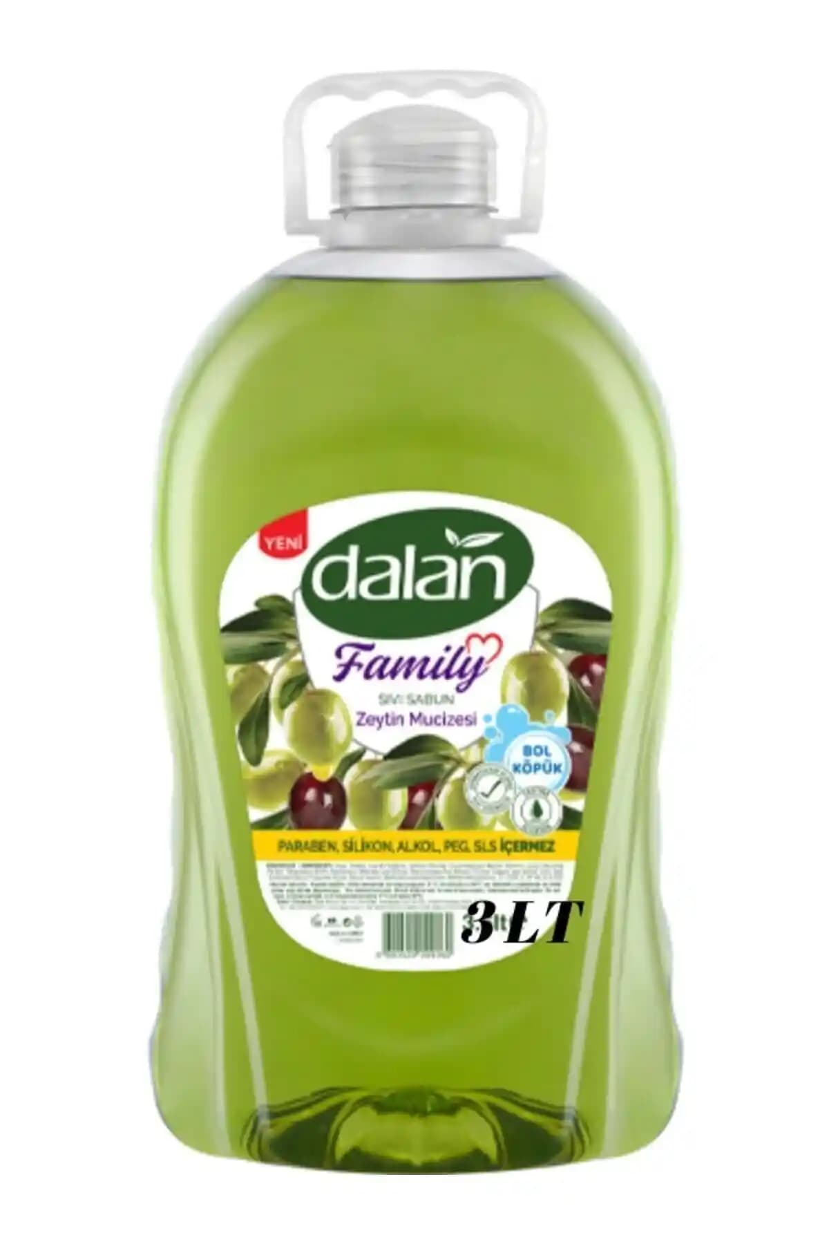 Dalan Family Zeytin Mucizesi Sıvı Sabun 3 Litre Doğal İçerik ve Güçlü Temizlik Sağlar