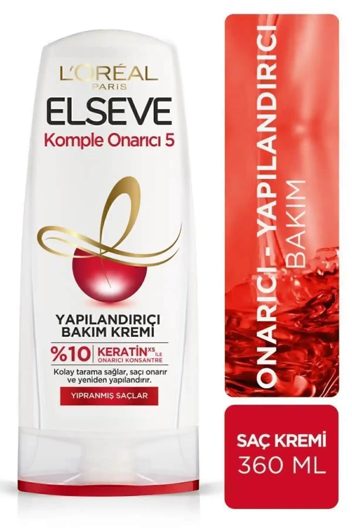 Elseve L'Oréal Paris Komple Onarıcı 5 Yapılandırıcı Bakım Kremi Saçlara Güç ve Parlaklık Kazandırır