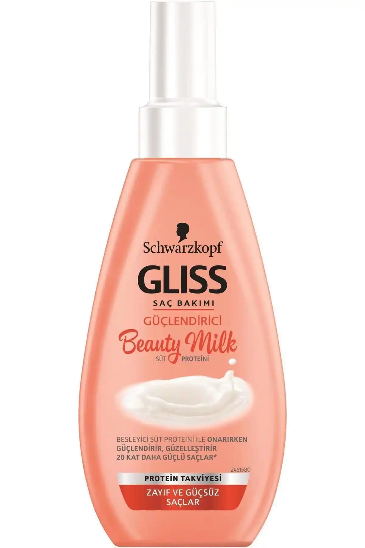 Gliss Beauty Milk Güçlendirici Saç Bakım Ürünü Zayıf ve Güçsüz Saçlar İçin