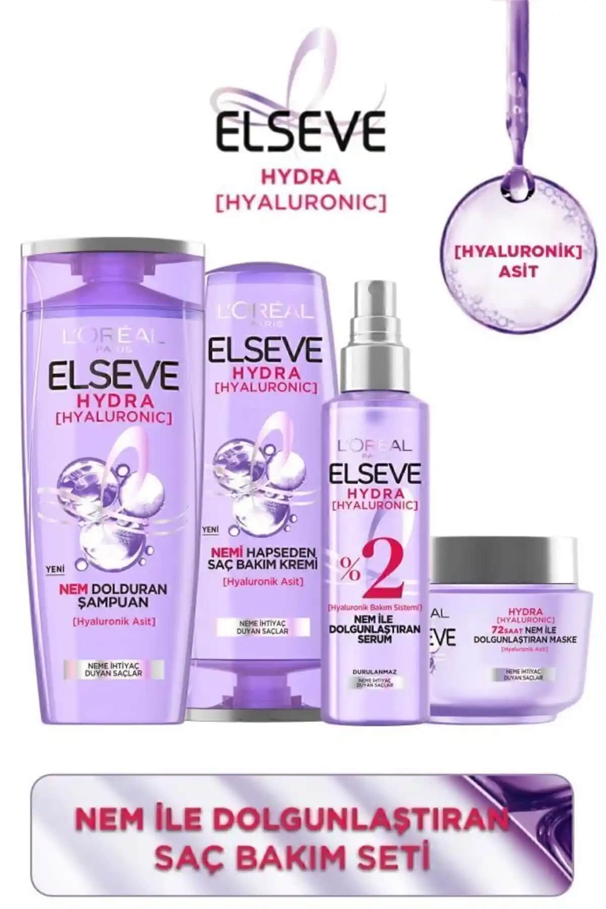 Elseve Hydra Hyaluronic Serisinin Nem ve Dolgunlaştırıcı Saç Bakım Setleri Karşılaştırması