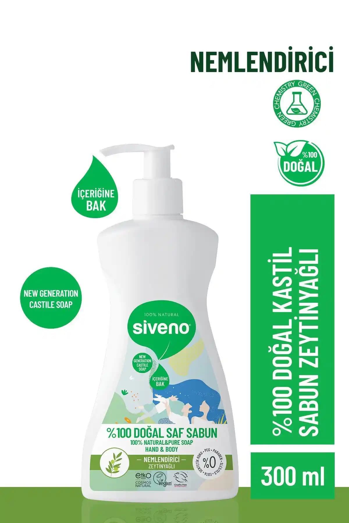 Siveno %100 Doğal Sıvı Kastil Sabun: Cilt Dostu ve Çevreye Uygun Temizlik Çözümü