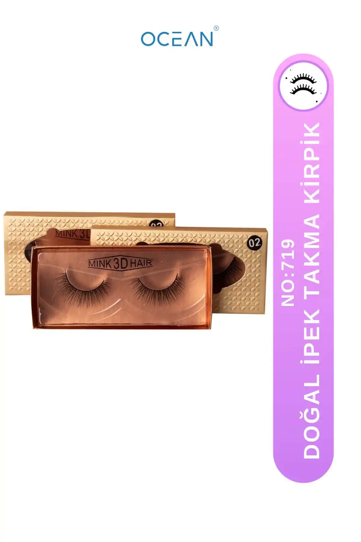 Ocean 719 Doğal İpek Takma Kirpik: Hafif ve Kolay Uygulama ile Doğal Görünüm