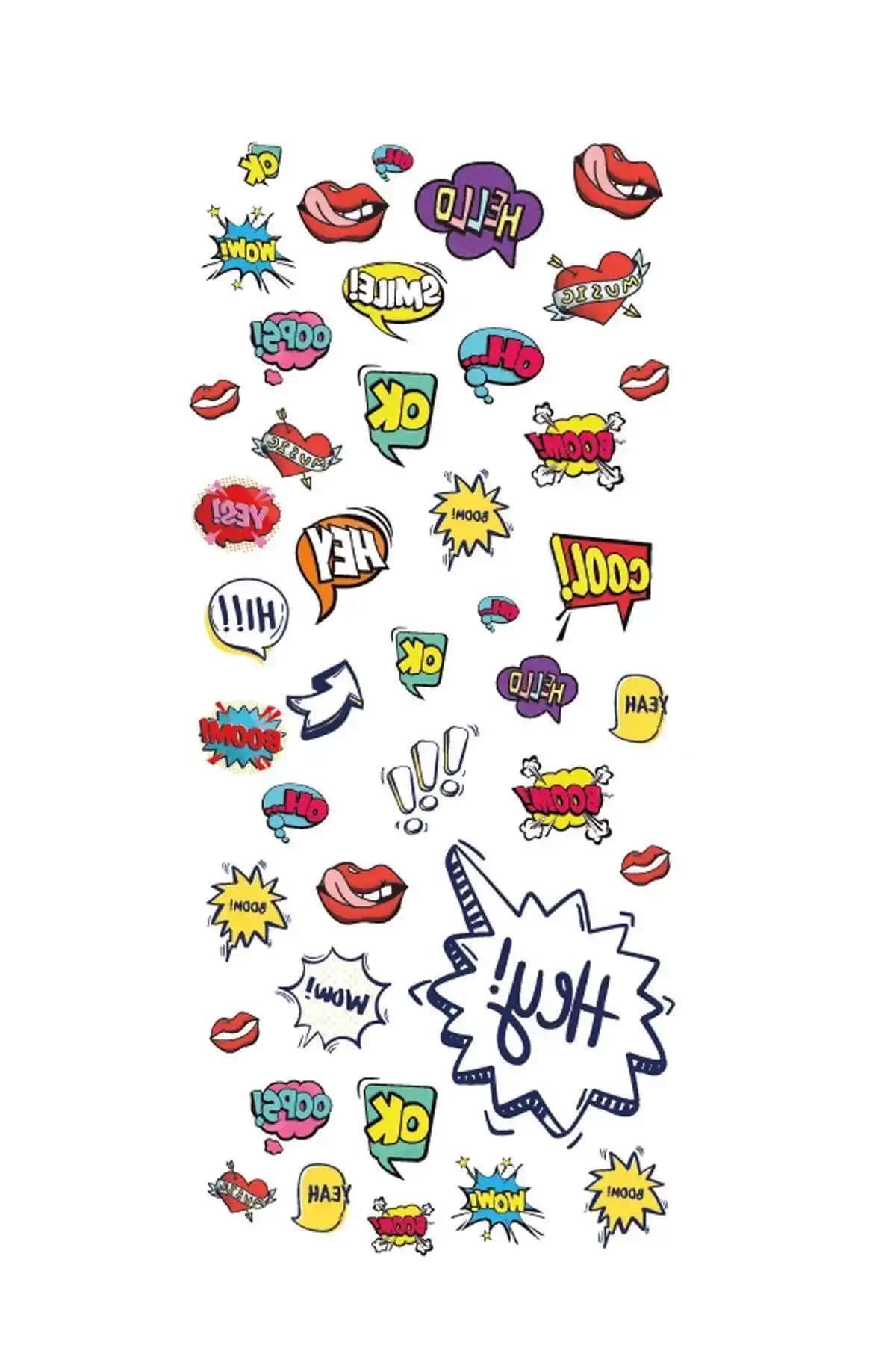 Flash Tattoos Smiley Tırnak Dövmesi: Renkli ve Kolay Uygulanabilir Tırnak Dekorasyonu