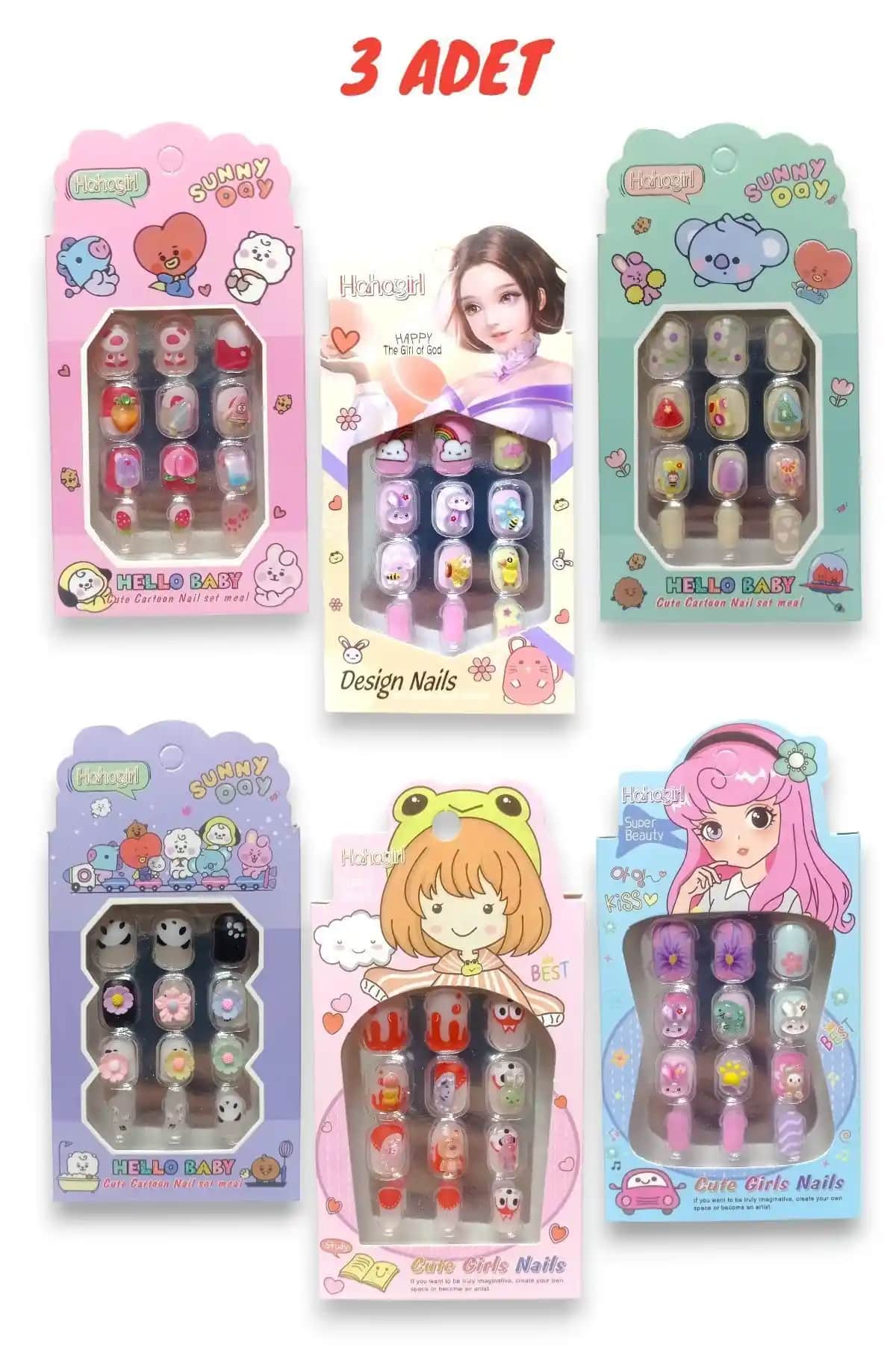 LYLLIA Renkli Kendinden Yapışkanlı Çocuk Tırnak Seti Yaratıcılığı Destekler