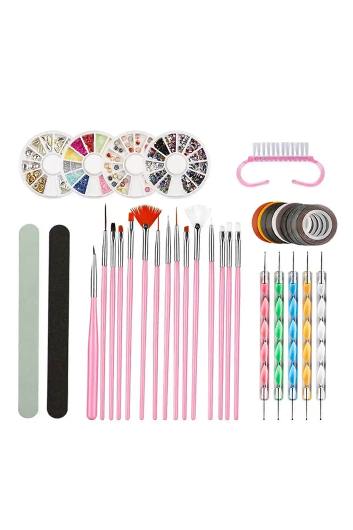 Nail Master Desen Verme Tırnak Süsleme Seti Profesyonel ve Ev Kullanımı İçin Geniş İçerikli