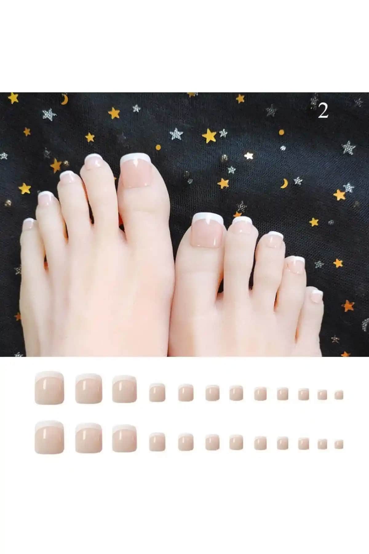 RubaTrend Kalıcı Renkli Ayak Takma Tırnak Seti: Estetik ve Kullanışlı Bakım Çözümü