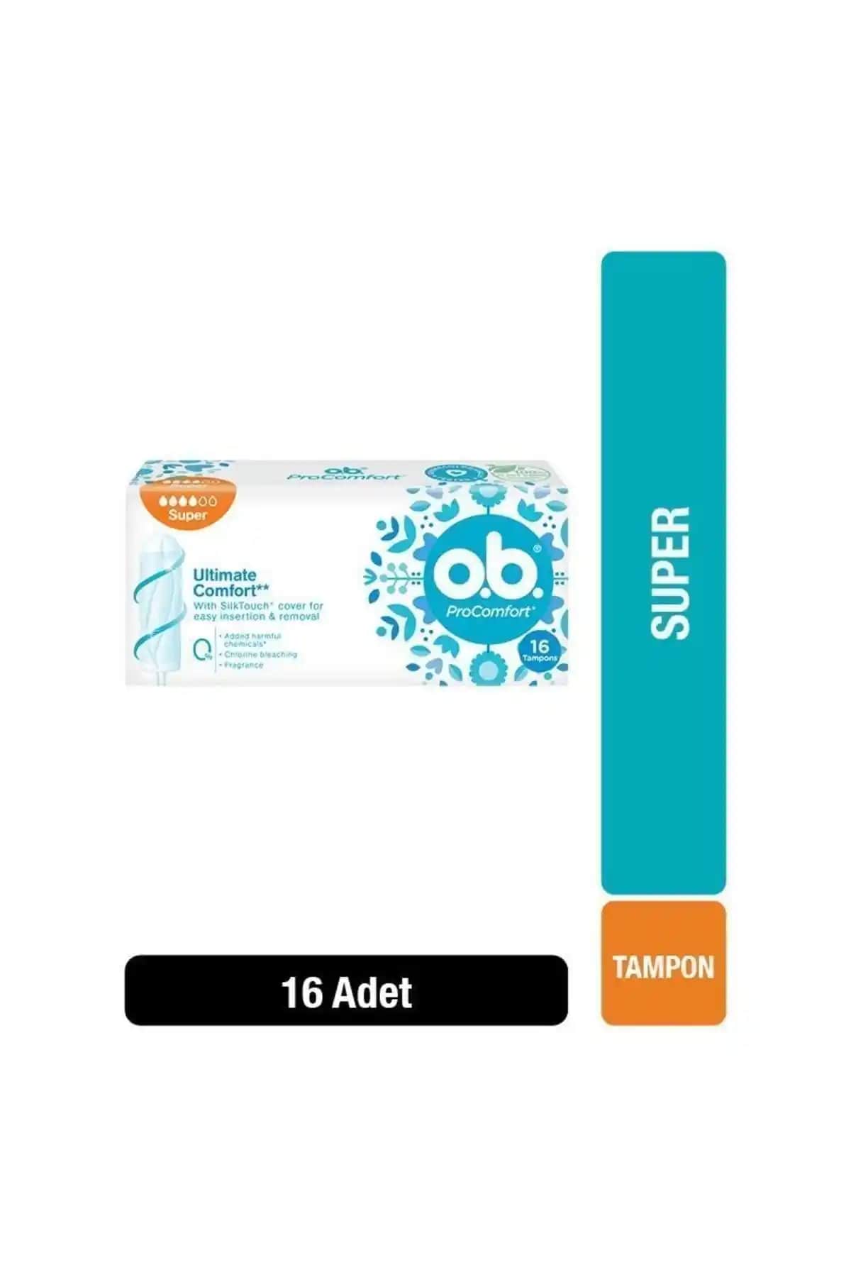 O.B Tampon Süper 16'lı: Günlük Konfor ve Güvenlik Sağlayan Yüksek Emicilikli Hijyen Ürünü