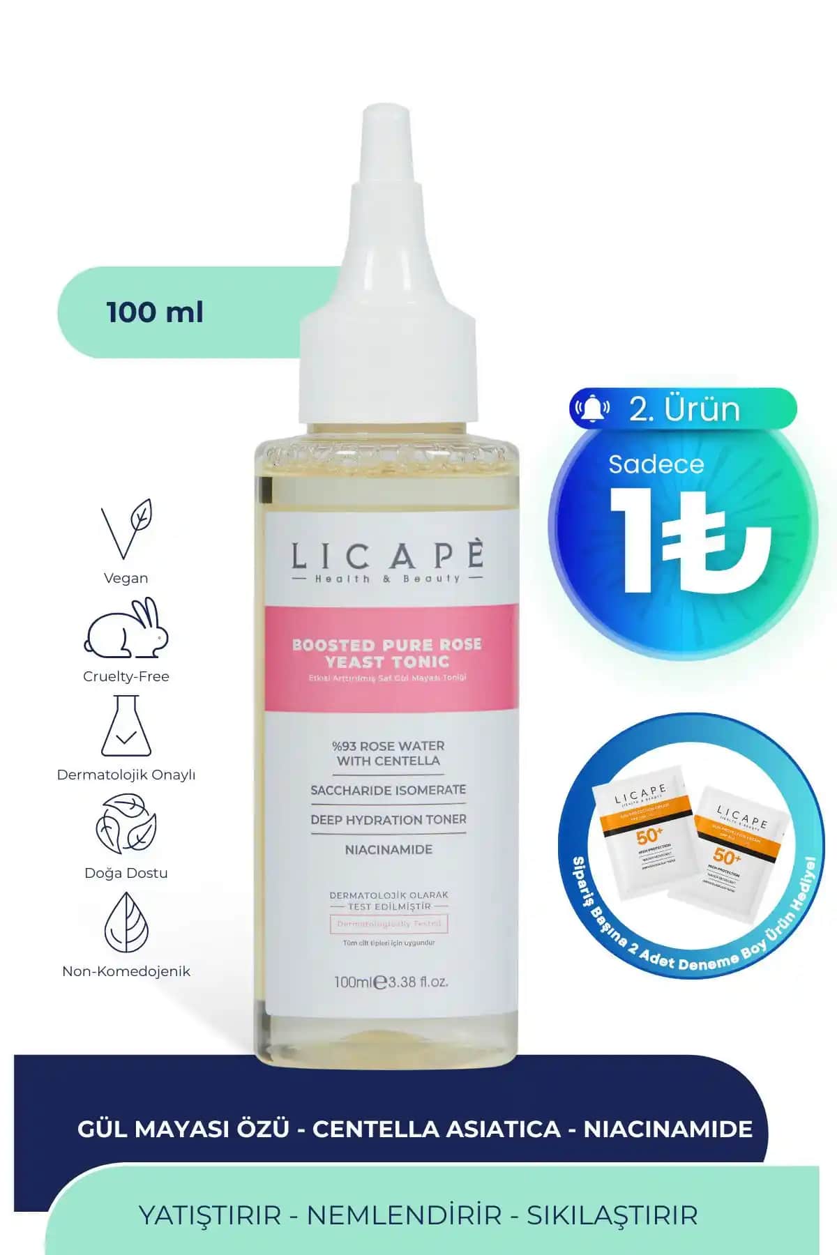 Licape Saf Gül Mayası Tonik ile Hassas Ciltler İçin Doğal ve Güçlü Bakım Çözümü