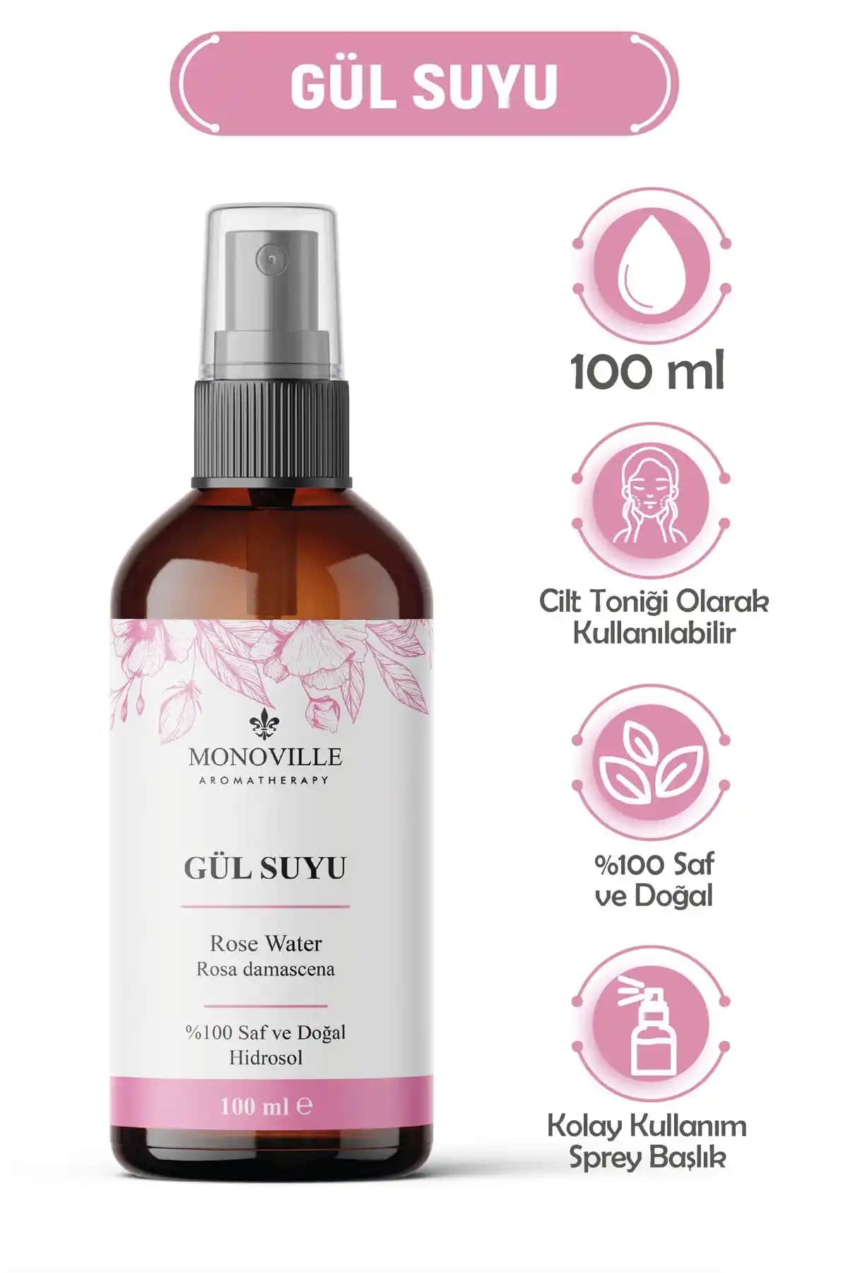 Monoville Gül Suyu Tonik: Doğal ve Ferahlatıcı Cilt Bakım Ürünü Özellikleri ve Kullanımı