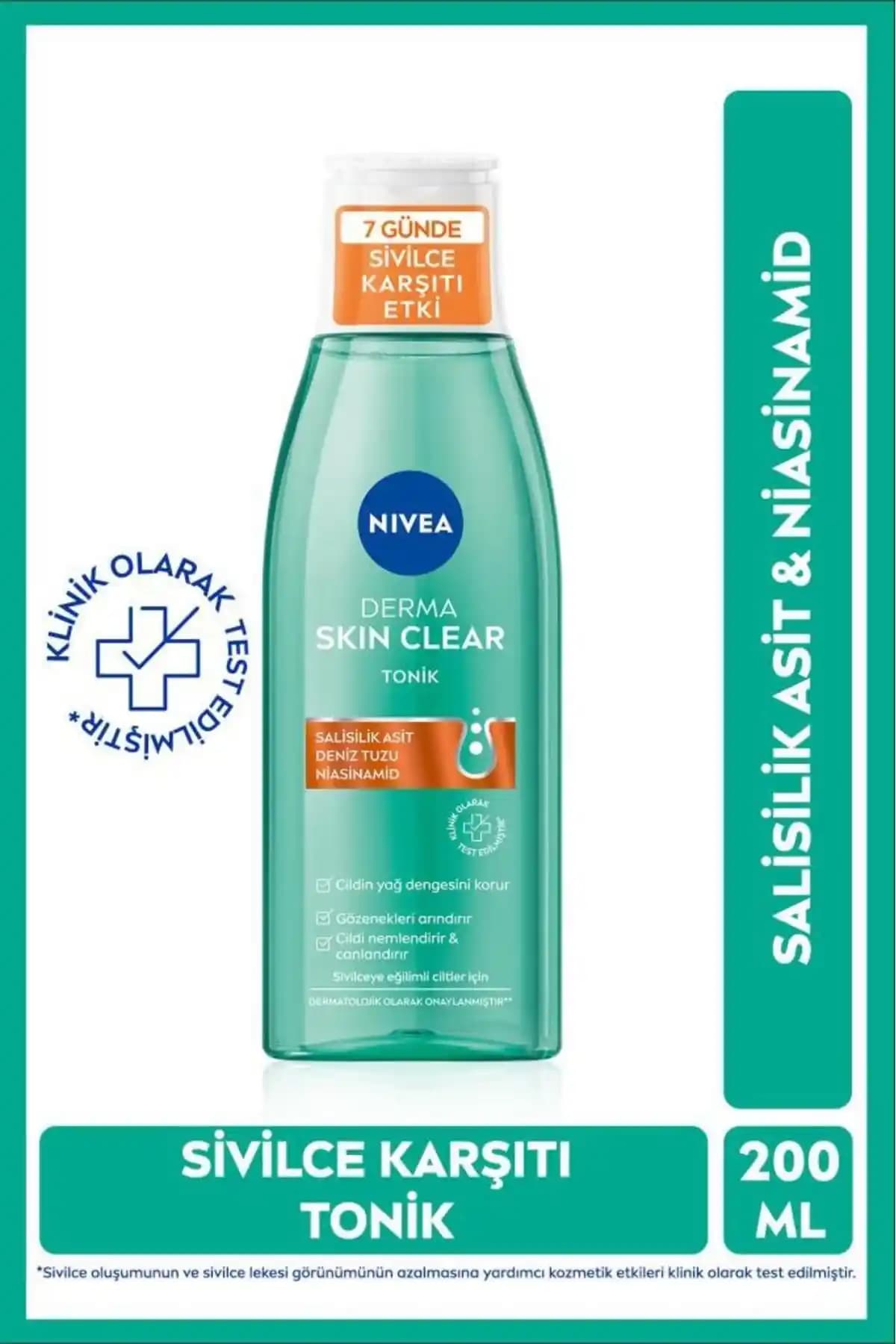 NIVEA Derma Skin Clear Sivilce Karşıtı Tonik: Yağlı ve Akneye Eğilimli Ciltler İçin Etkili Bakım