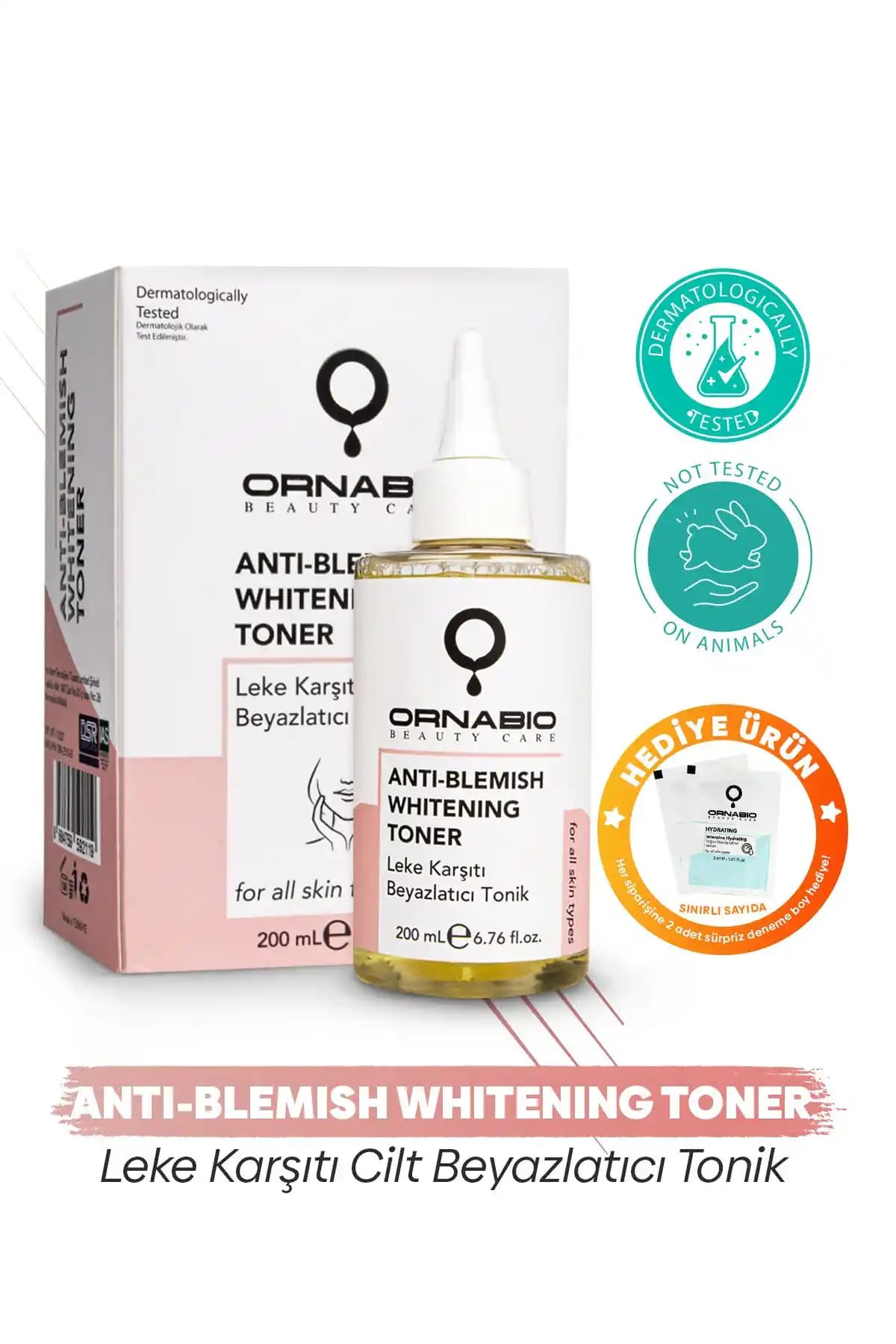 Ornabio Organik Biyolojik Leke Karşıtı Cilt Beyazlatıcı Tonik 200ml Güçlü ve Doğal Formül