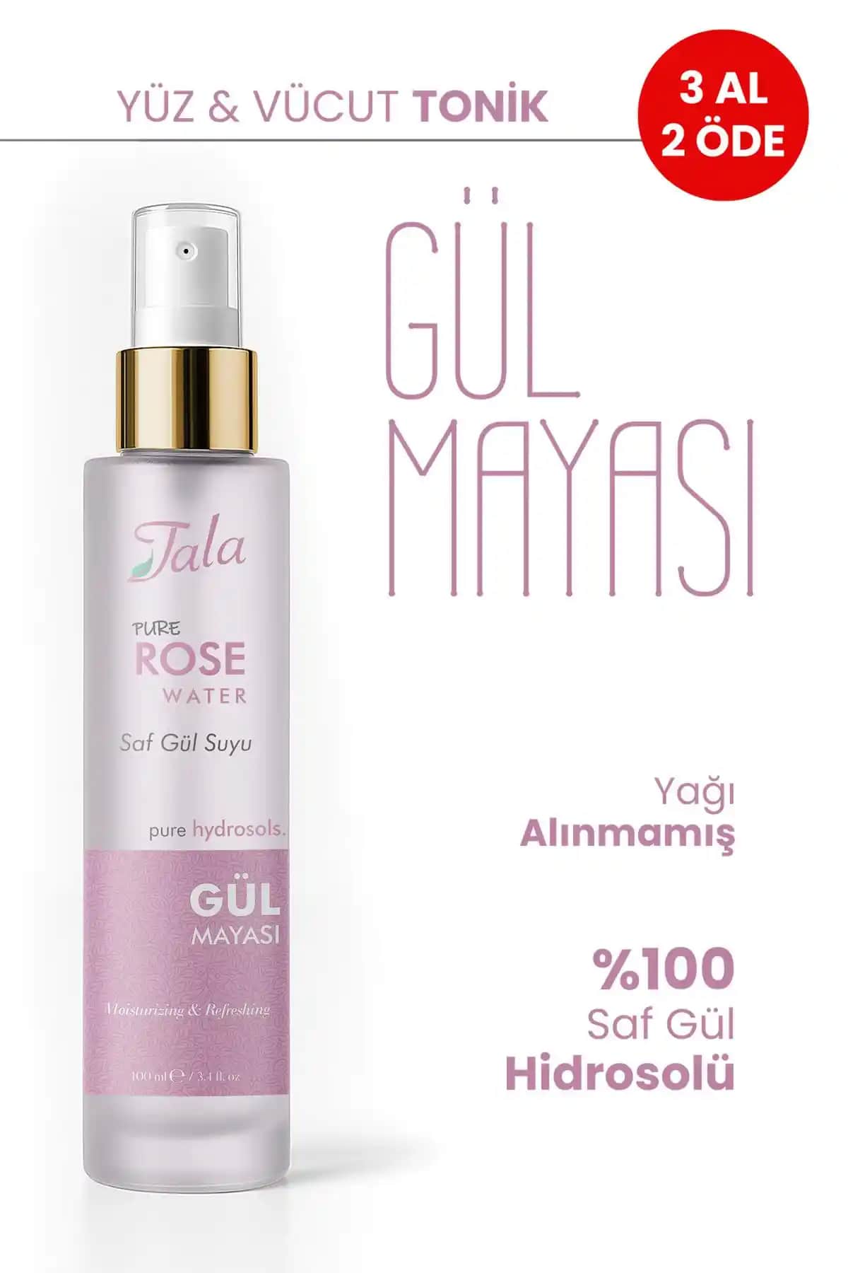 Tala Gül Mayası: Doğal ve Etkili Gül Suyu İçeren Cilt Bakım Spreyi