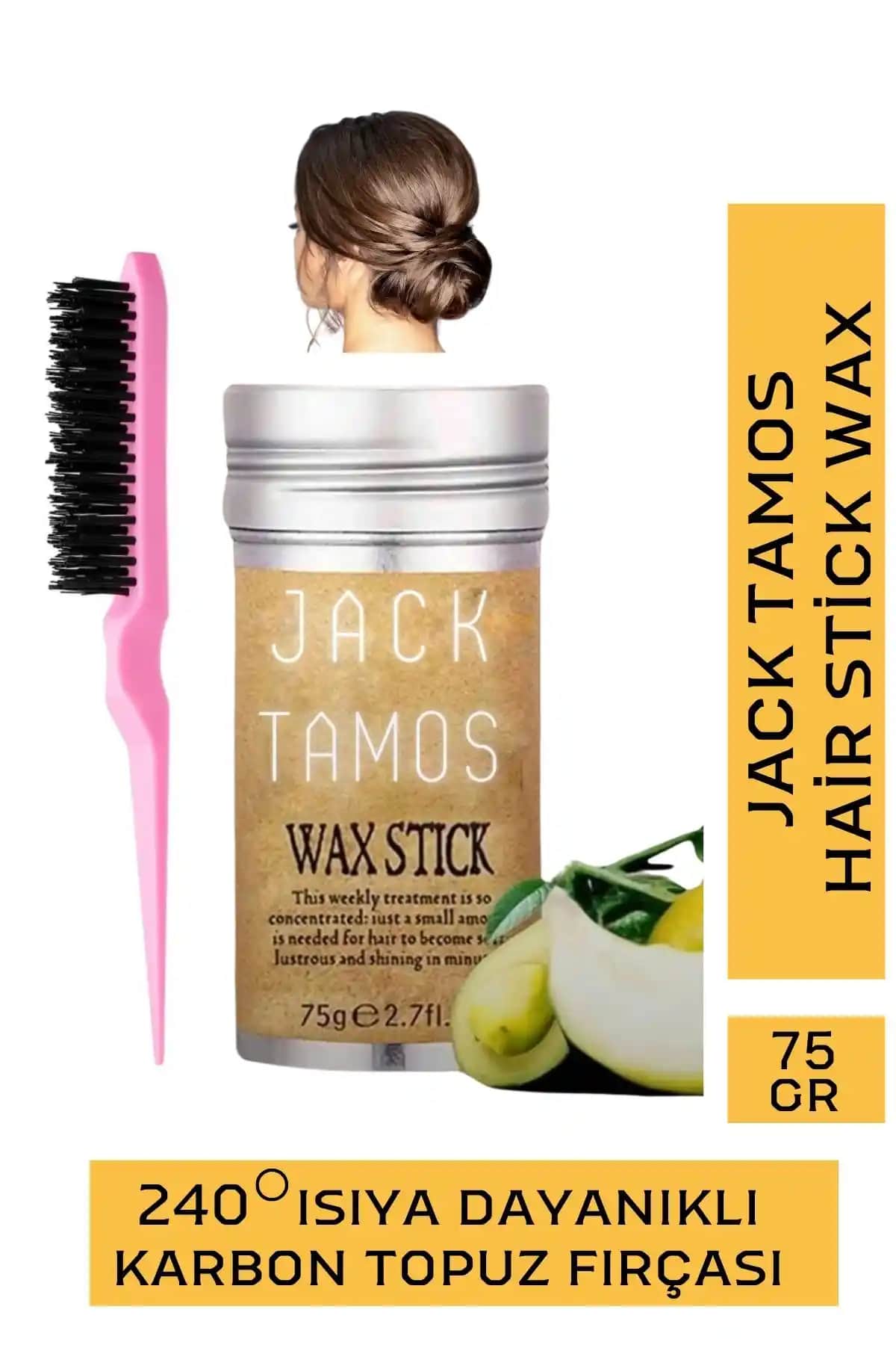 JACK TAMOS Hair Stick Wax ve Jilet Topuz Fırçası ile Profesyonel Saç Şekillendirme Çözümü