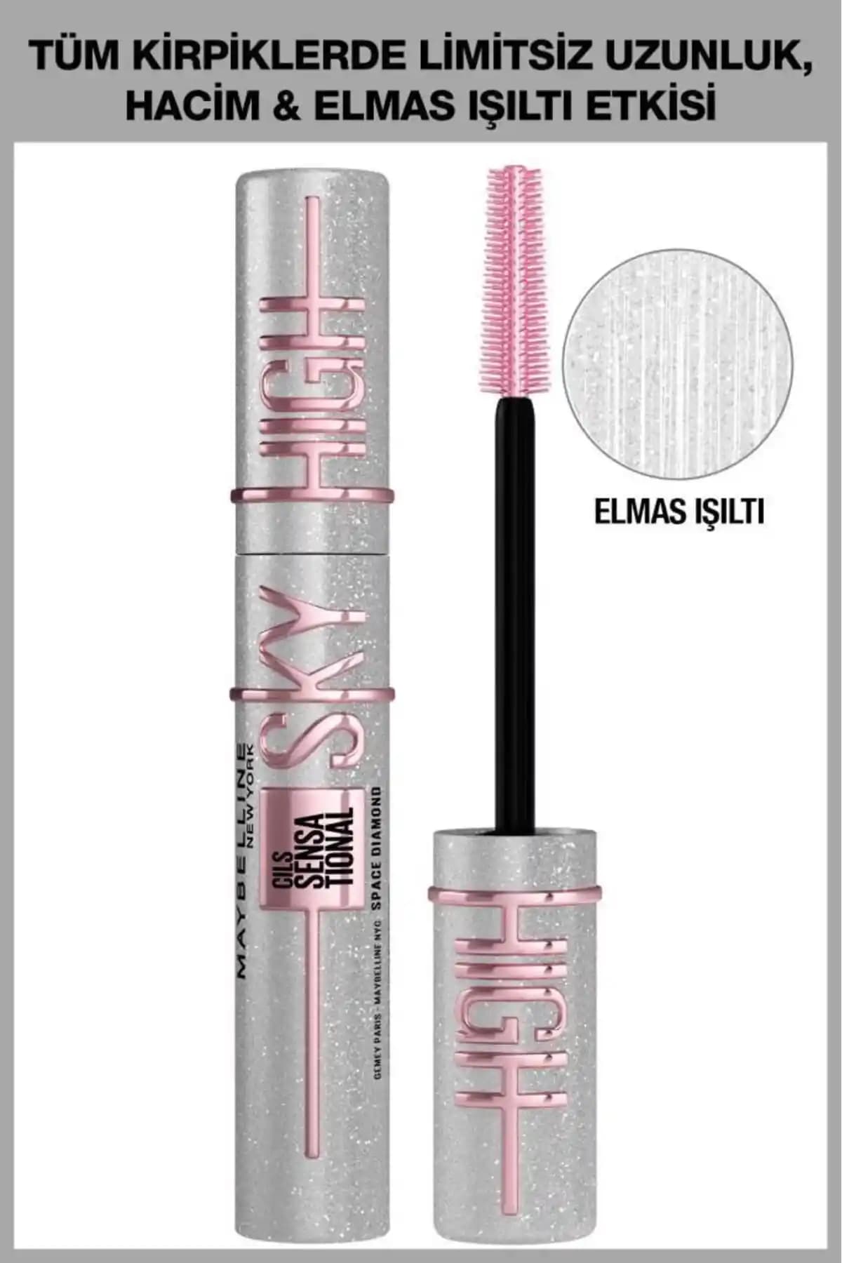 Maybelline Lash Sensational Sky High Space Diamond Top Coat: Elmas Işıltılı Maskara Özellikleri ve Kullanımı