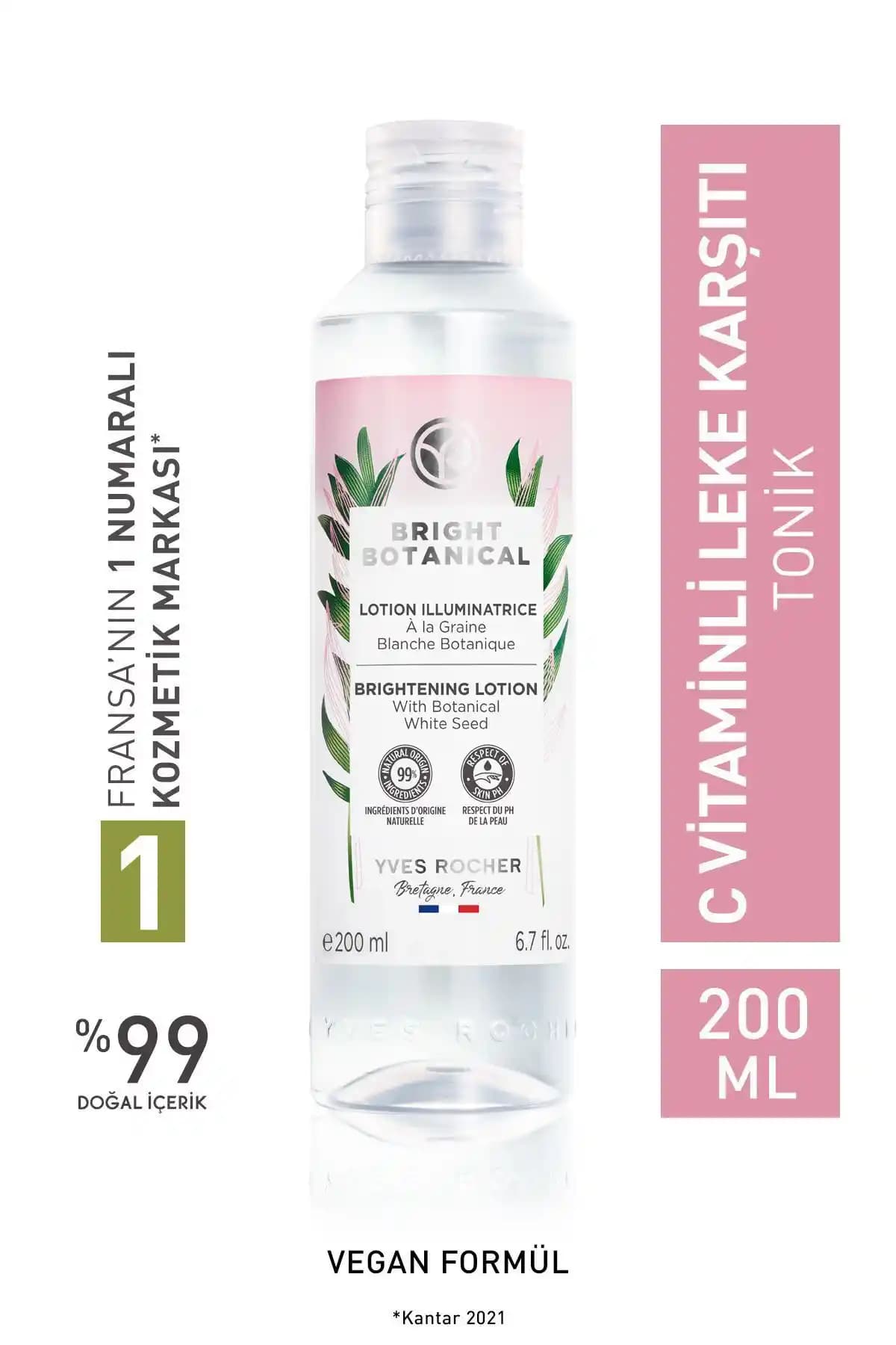 Yves Rocher Bright Botanical Leke ve Kırışık Karşıtı Bitkisel Kompleks Tonik Özellikleri