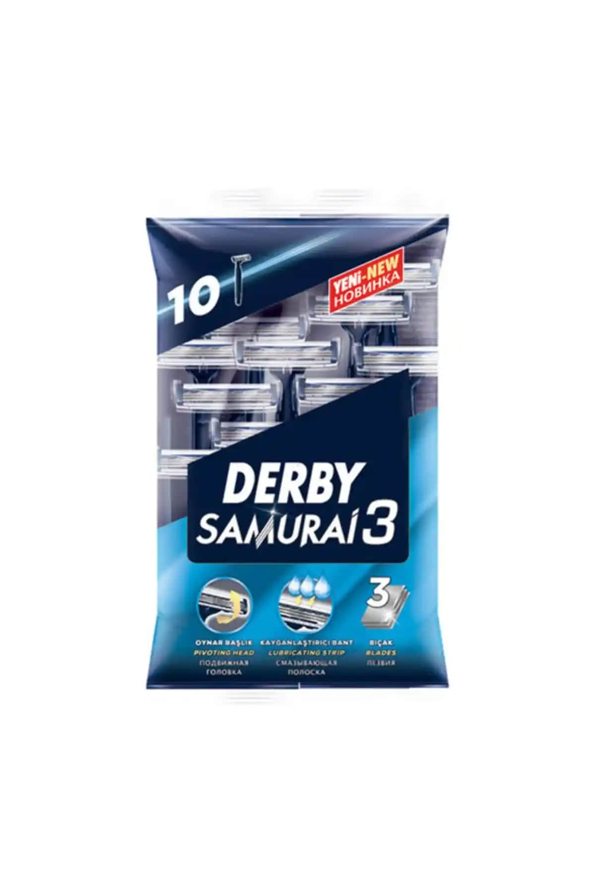 Derby 3 10'lu poşet: Pratik ve hijyenik kullanım için ideal tıraş ürünleri