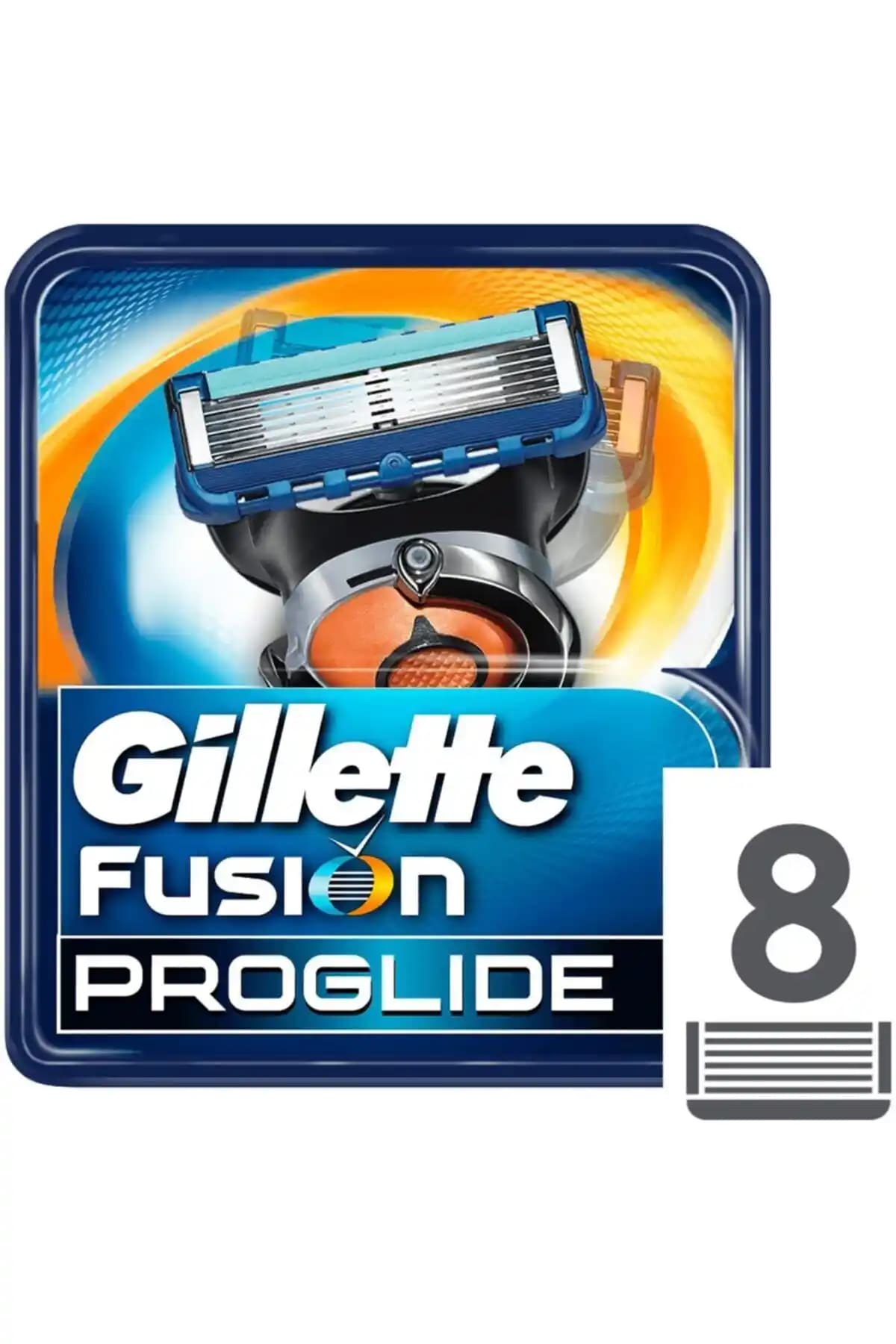 Gillette Fusion Proglide 8'li Yedek Tıraş Bıçağı Karton Paketi ile Yüksek Performans
