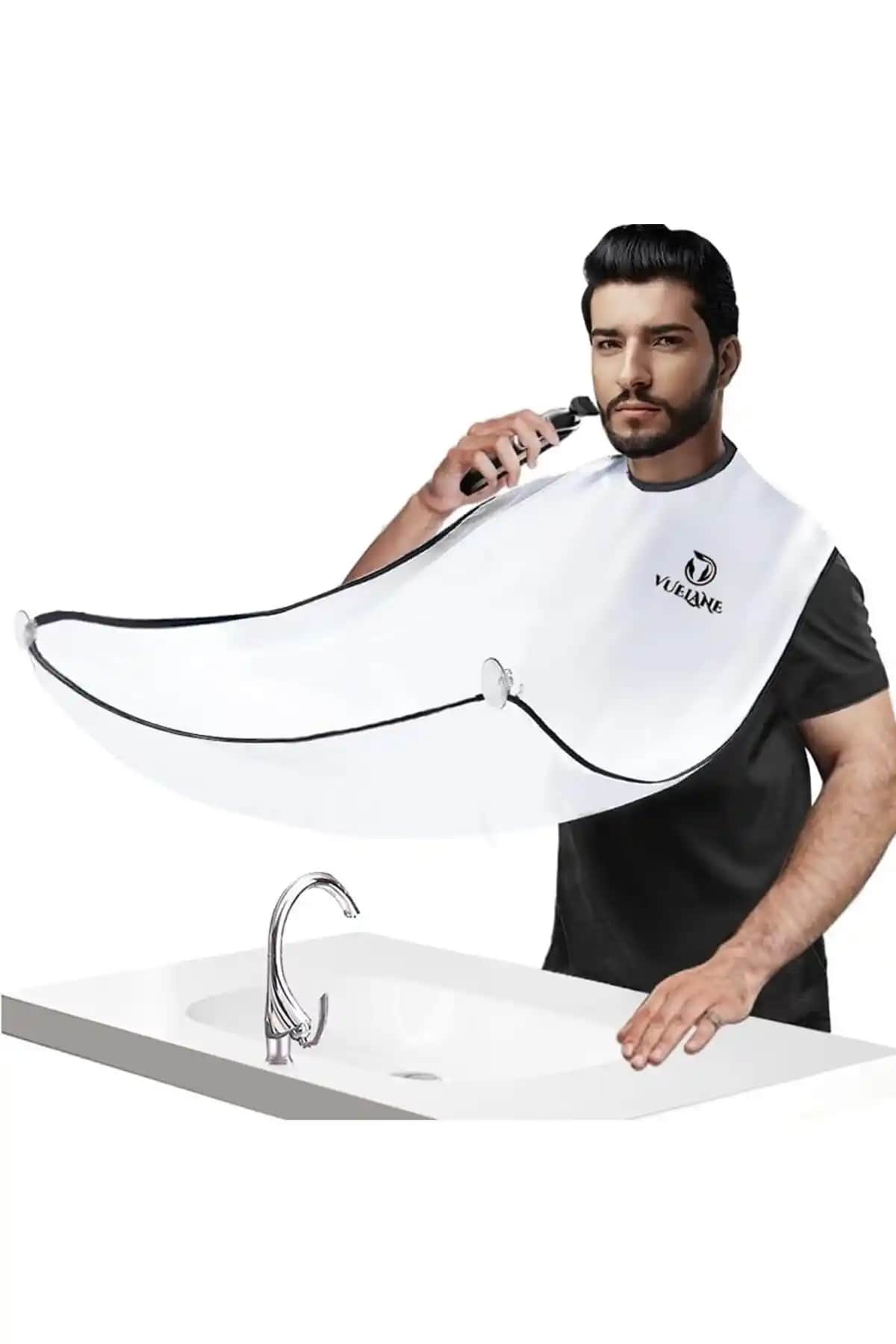 İnkoha Beyaz Saç Sakal Kesme Traş Önlüğü Pratik ve Hijyenik Kullanım İçin Uygun