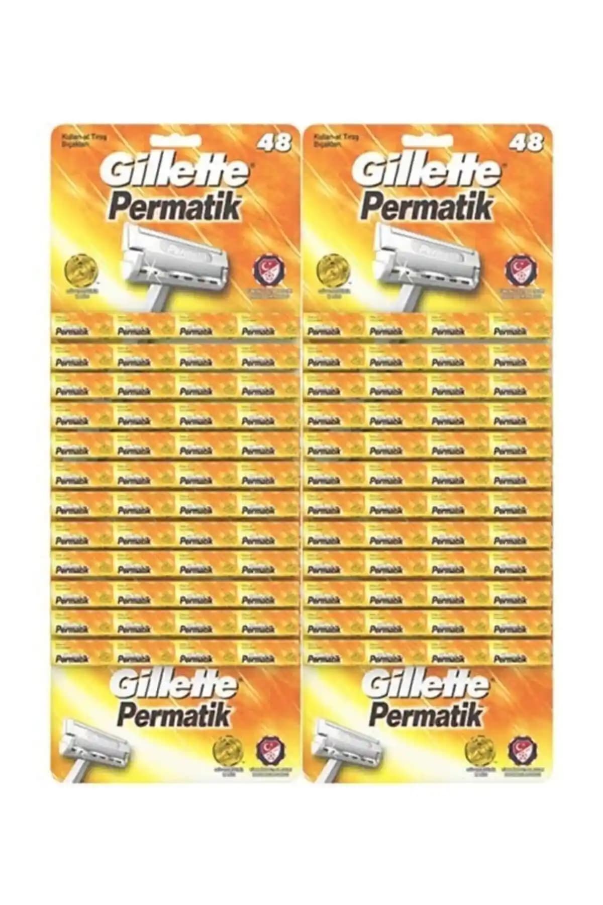 Gillette Permatik Banyo Kartela 48'li X2 Adet Pratik ve Ekonomik Tıraş Çözümü