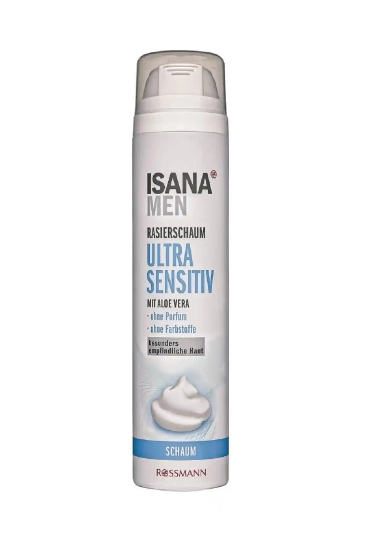 ISANA MEN Ultra Sensitiv Tıraş Köpüğü Aloe Vera ile Hassas Ciltlere Özel Bakım Ürünü