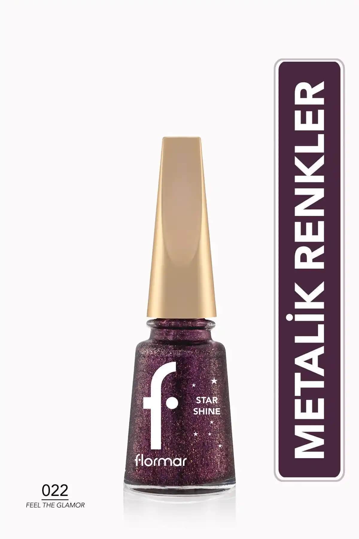 Flormar Metalik Parlak Oje 022 Feel The Glamour - Uzun Süre Dayanan Metalik Tırnak Cilası