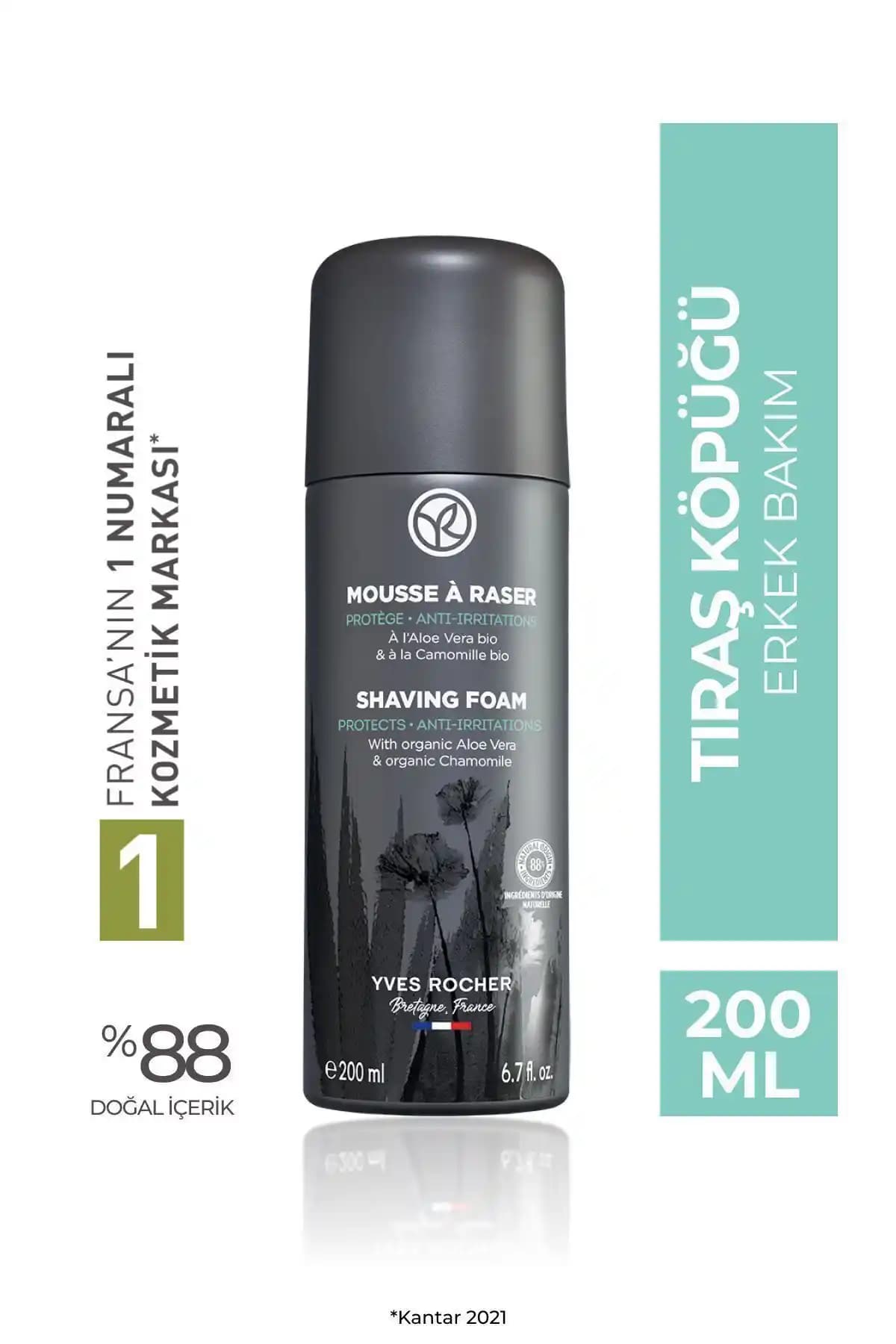 Yves Rocher Ferahlatıcı ve Yatıştırıcı Erkek Tıraş Köpüğü Doğal İçeriğiyle Konfor Sağlar