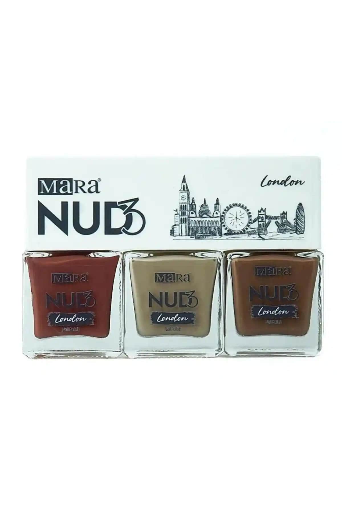 Mara Nude Oje Serisi 3'lü London Seti Kalıcı ve Doğal Renklerle Şıklık Sunar