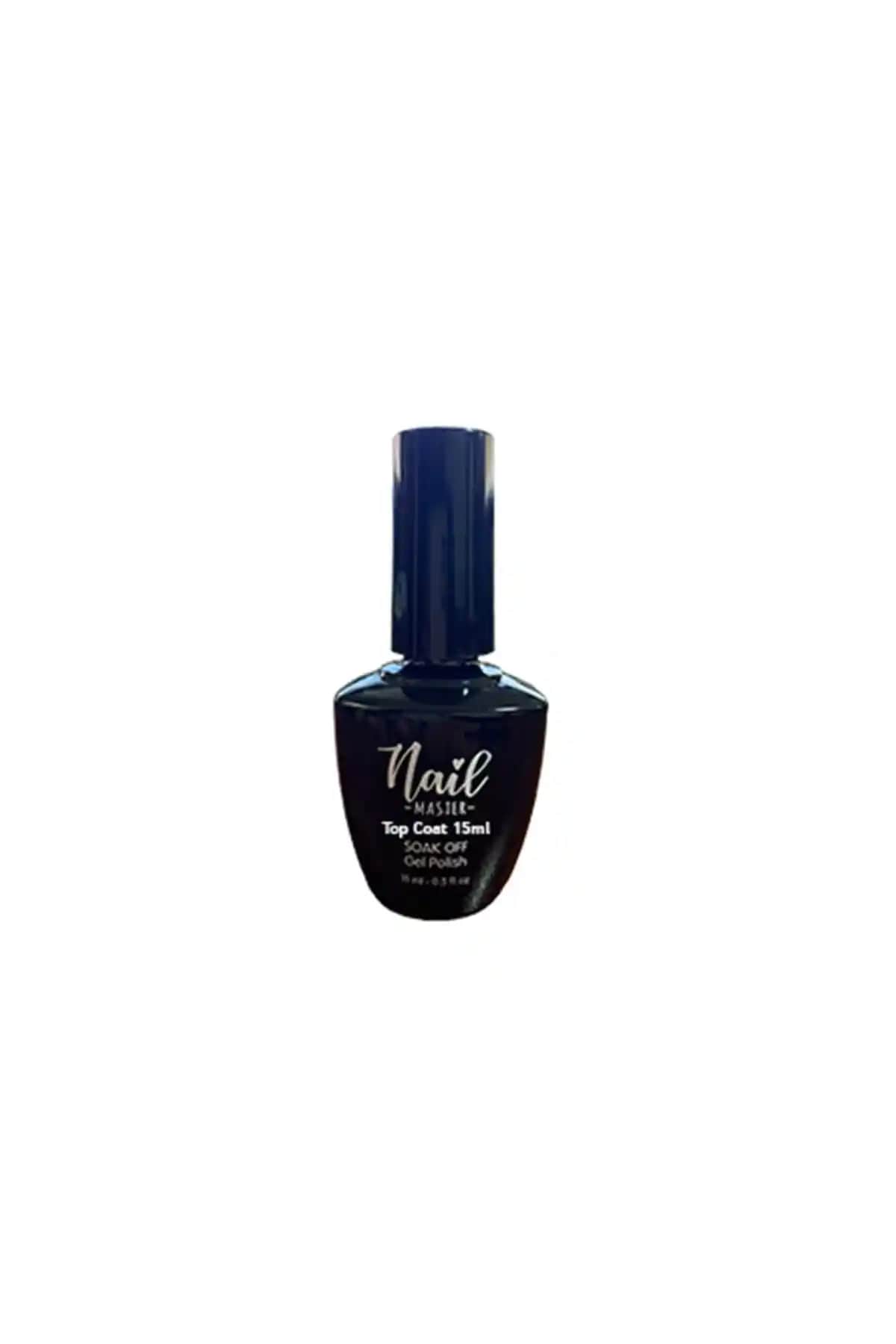 Nail Master Top Coat 15ml No Wipe Profesyonel ve Ev Kullanımı İçin Yüksek Kaliteli Üst Kat Cila