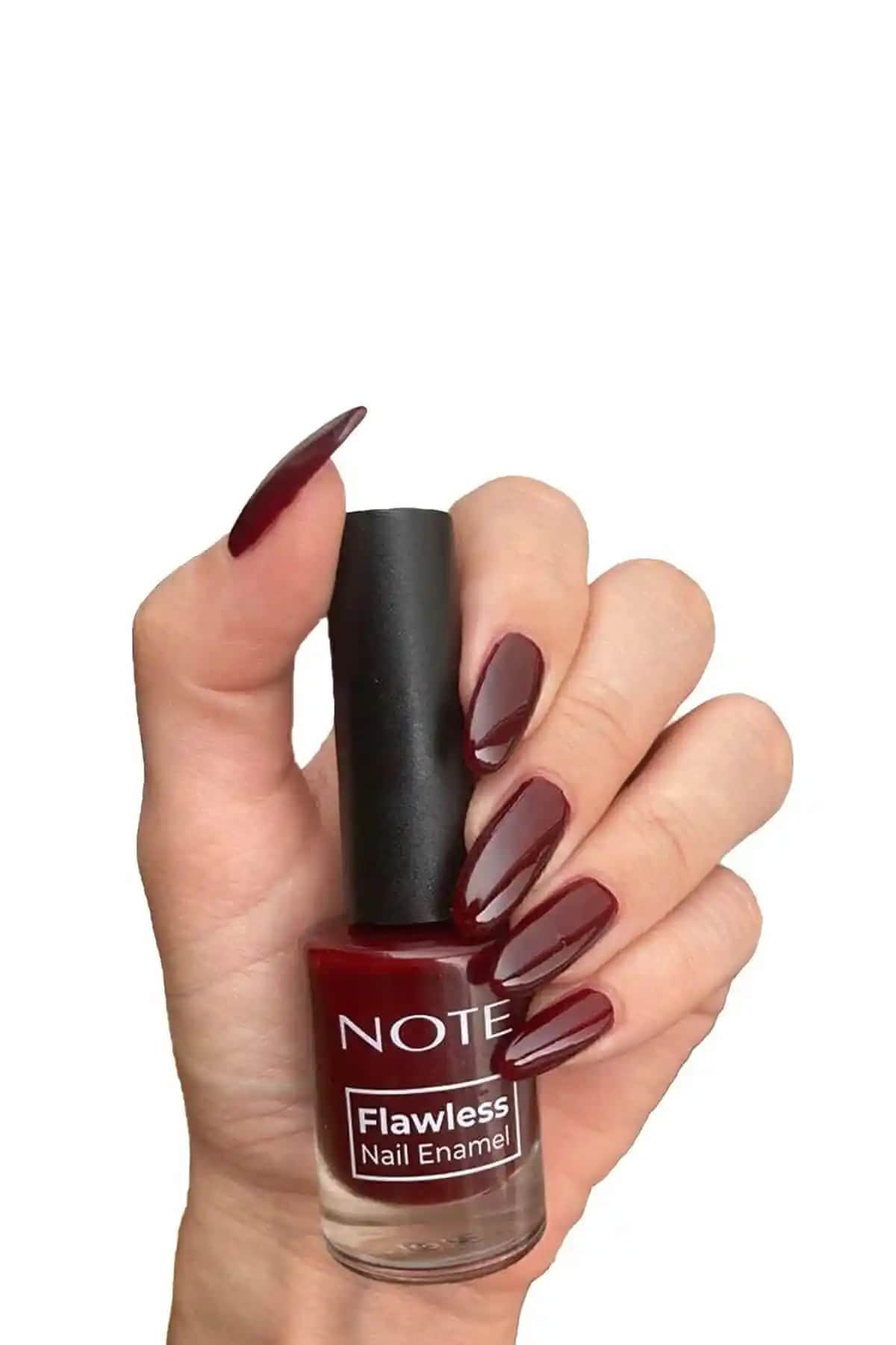 Note Cosmetics Nail Flawless Oje Bordo Renk, Parlak ve Kalıcı Tırnaklar İçin Mükemmel Seçenek