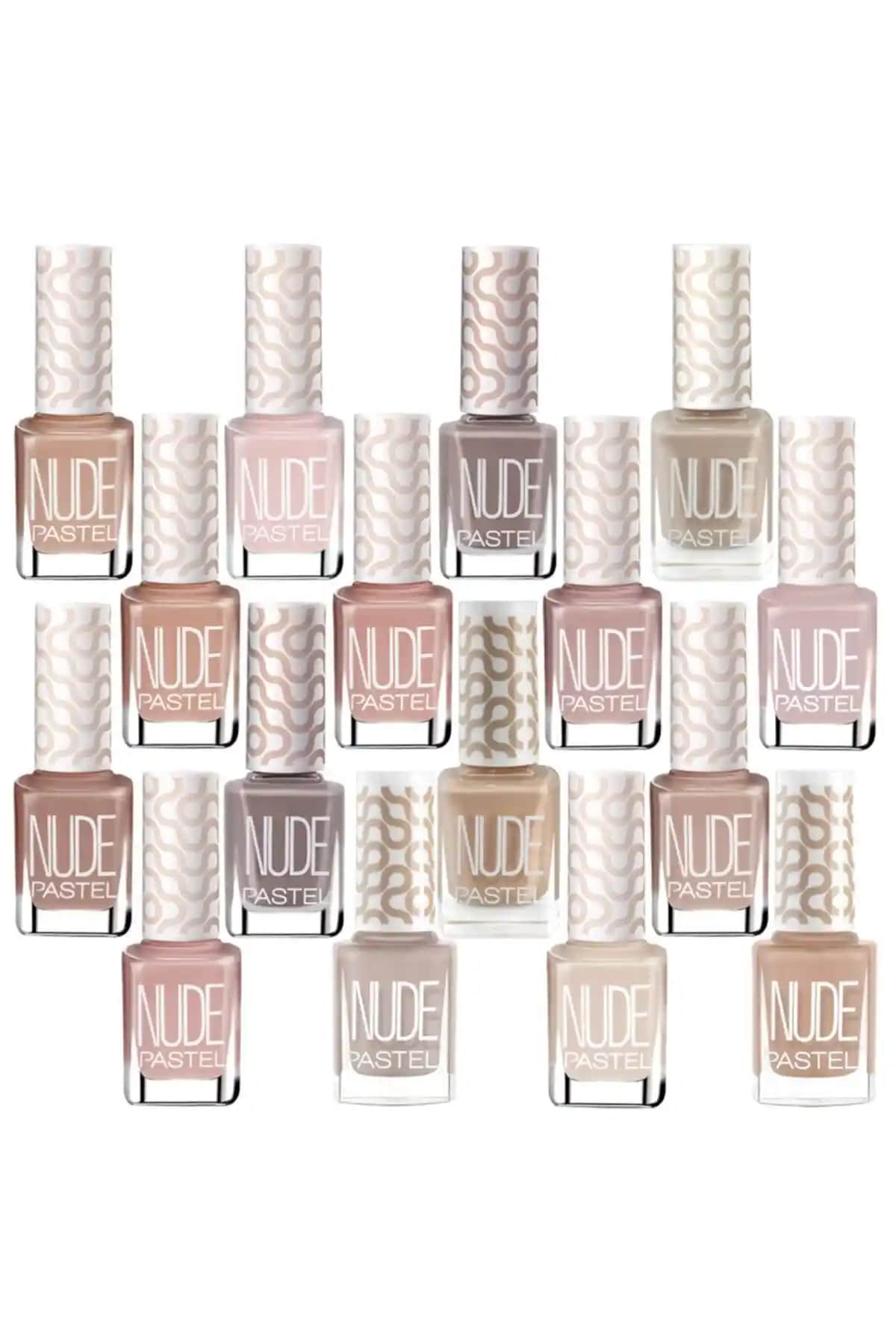 Pastel Nude Oje Full Set 16 Renkli Parlak ve Dayanıklı Tırnak Bakım Ürünü