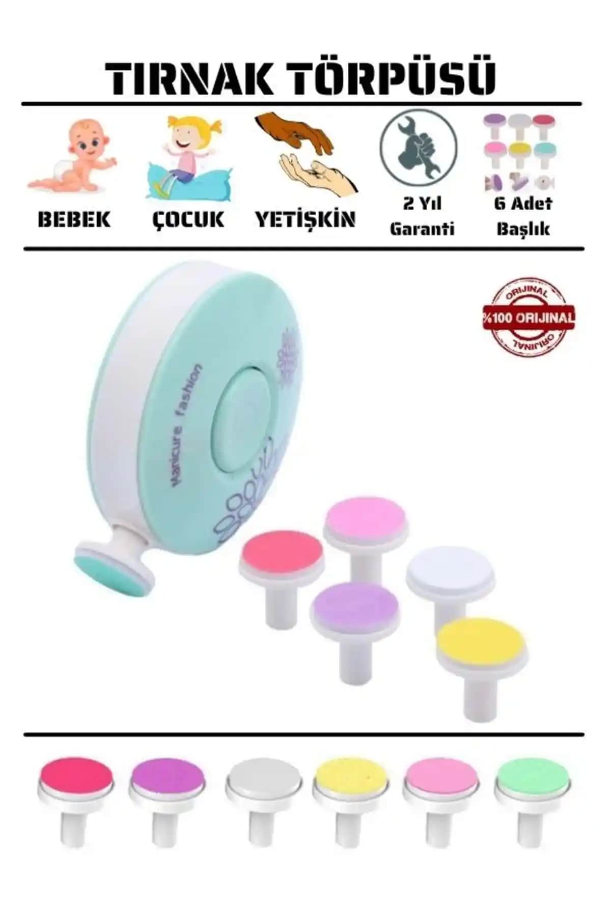 TWOX Çocuk Bebek Dönerli Pilli Tırnak Kesme ve Törpüleme Makinası Güvenli Bebek Bakımını Kolaylaştırır