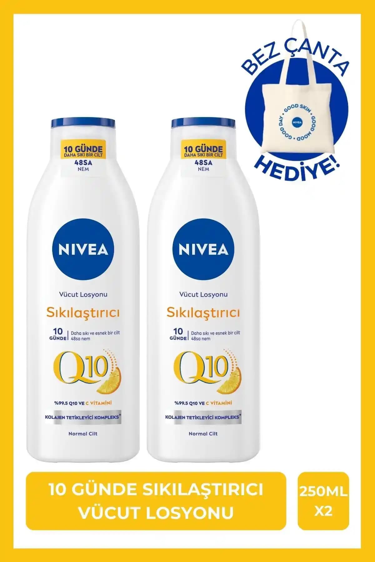 NIVEA Q10 Sıkılaştırıcı Vücut Losyonu: Cilt Sıkılaştırıcı ve Canlandırıcı Bakım Ürünü