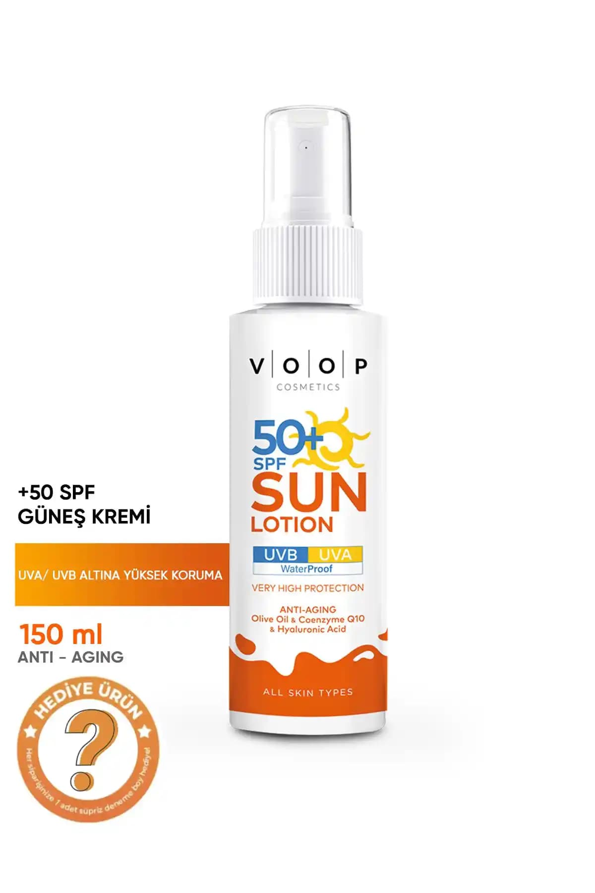 VOOP Güneş Koruyucu Kremi Yüksek SPF 50+ ile Güçlü ve Hassas Ciltler İçin Koruma