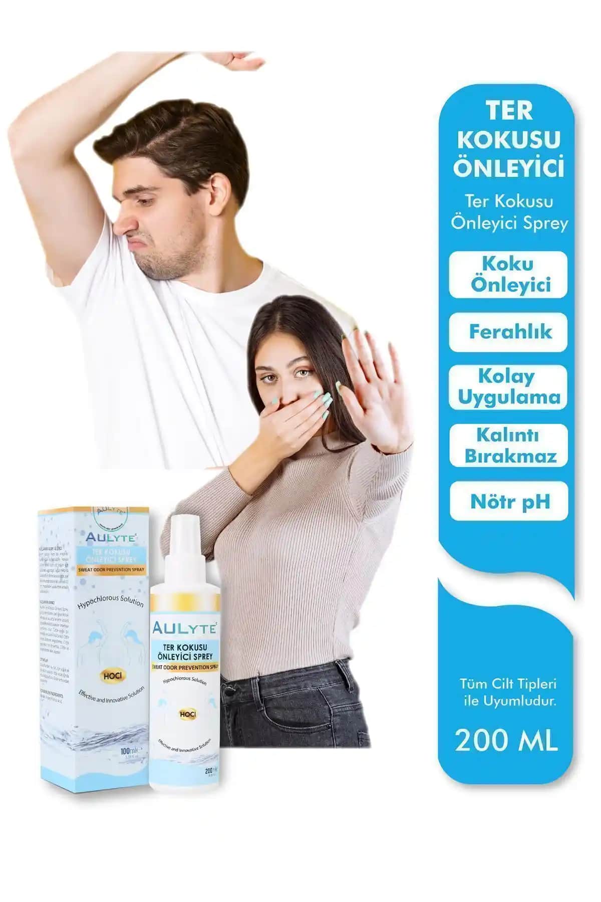 Aulyte Ter Kokusu Önleyici Sprey 200 Ml Günlük Kullanım İçin Ferah ve Güvenilir Çözüm