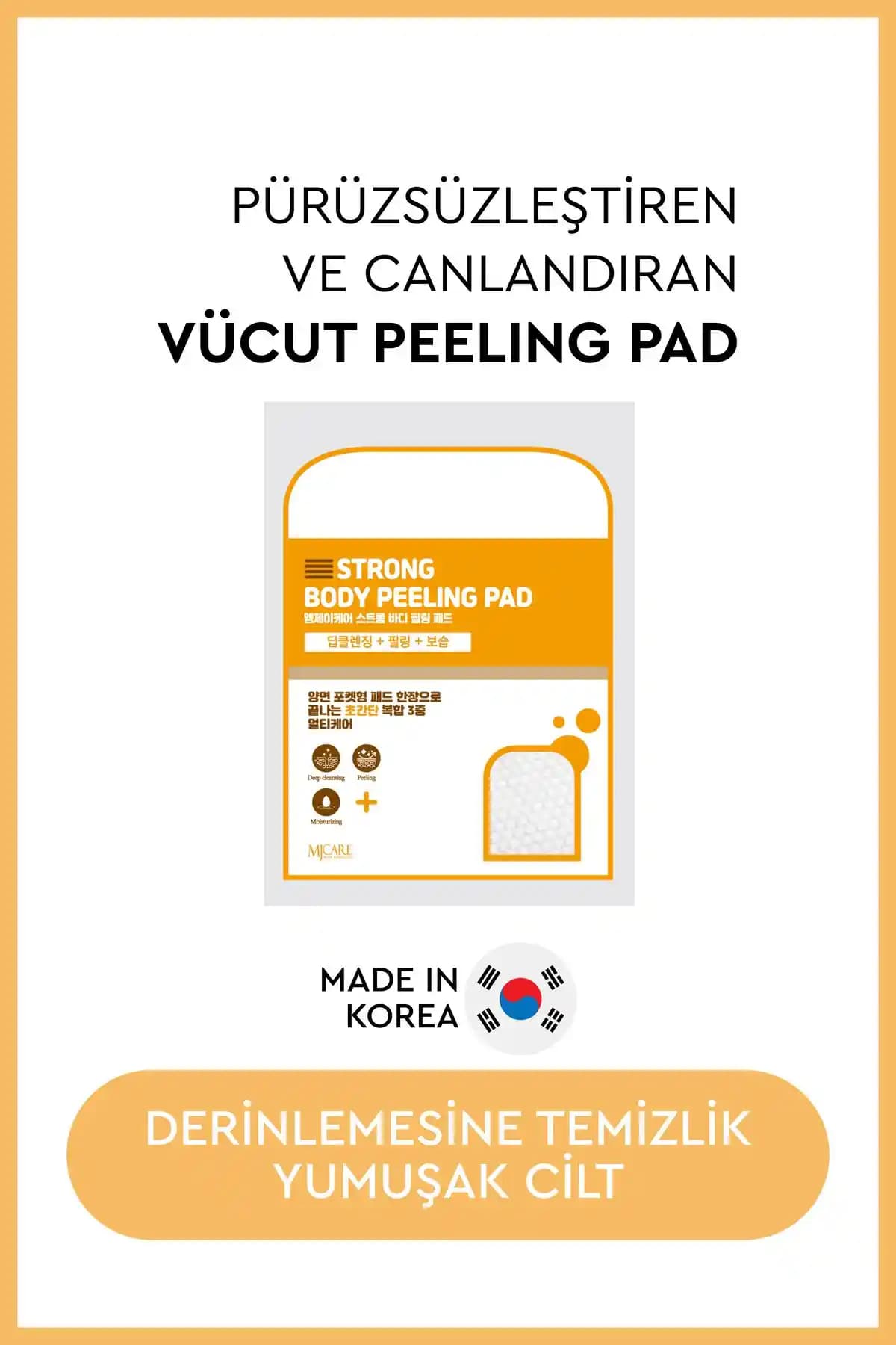 Mjcare Strong Body Peeling Pad ile Derin Temizlik ve Nemlendirme Sağlayan Vücut Bakımı