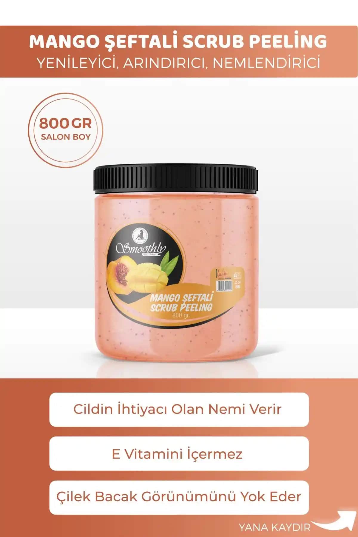 Smoothly Mango 800 G Epilasyon Batık Karşıtı Peeling Kremi Profesyonel ve Doğa Dostu