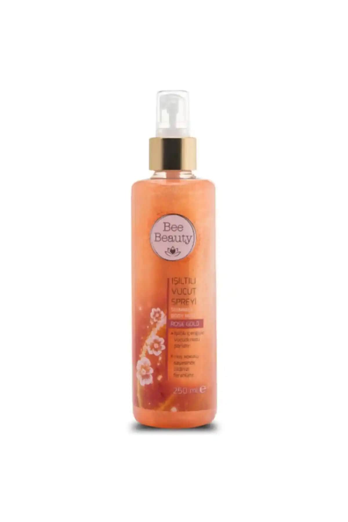 Bee Beauty Rose Gold Işıltılı Vücut Spreyi 250 Ml Ferahlatıcı ve Parlaklık Sağlayan Kozmetik Ürünü