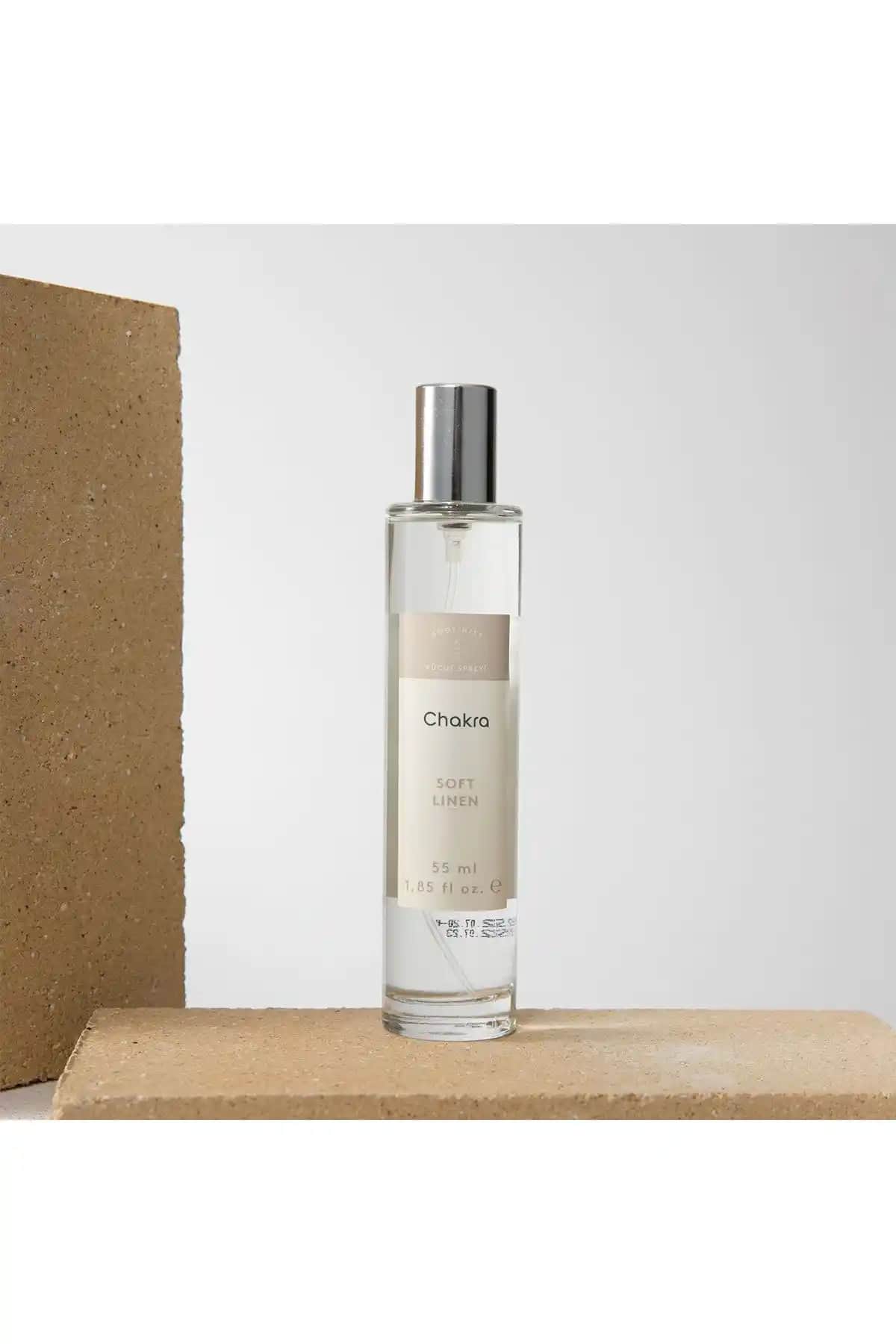 Chakra Soft Linen Vücut Spreyi 55 ml Ferahlatıcı ve Kalıcı Çiçek Kokusu