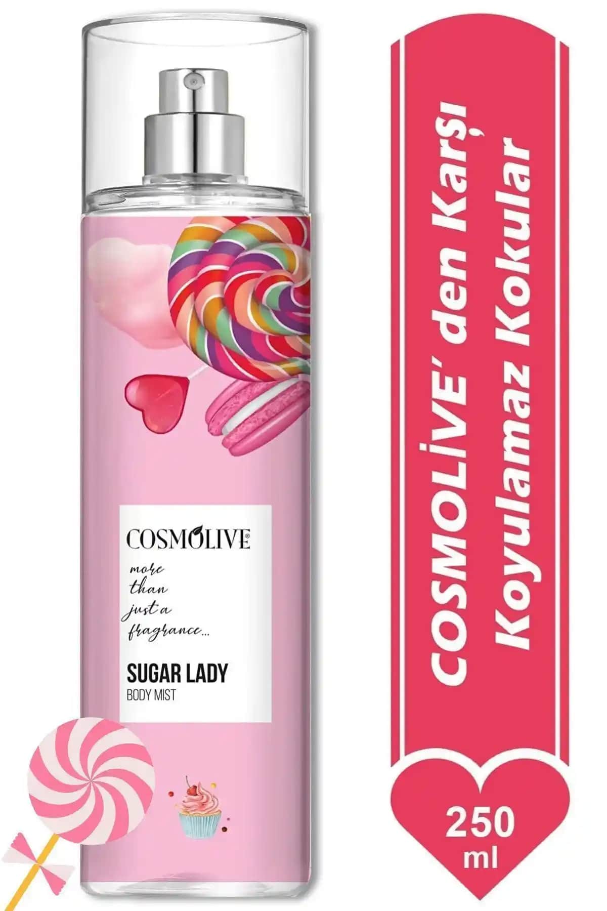 Cosmolive Body Mist Lost In Fantasy Sugar Lady - Ferah ve Tatlı Kokulu Günlük Vücut Spreyi