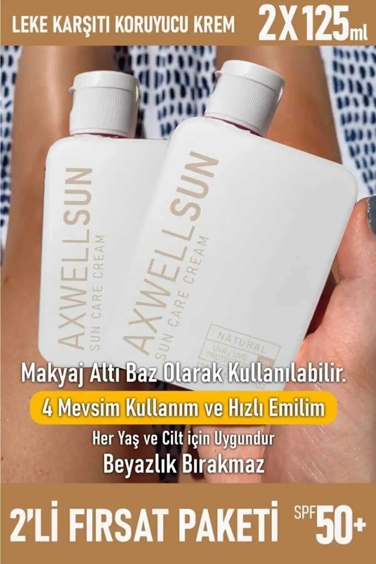 AXWELL Premium Güneş Koruyucu Krem: Yüksek Koruma ve Leke Karşıtı Özellikler