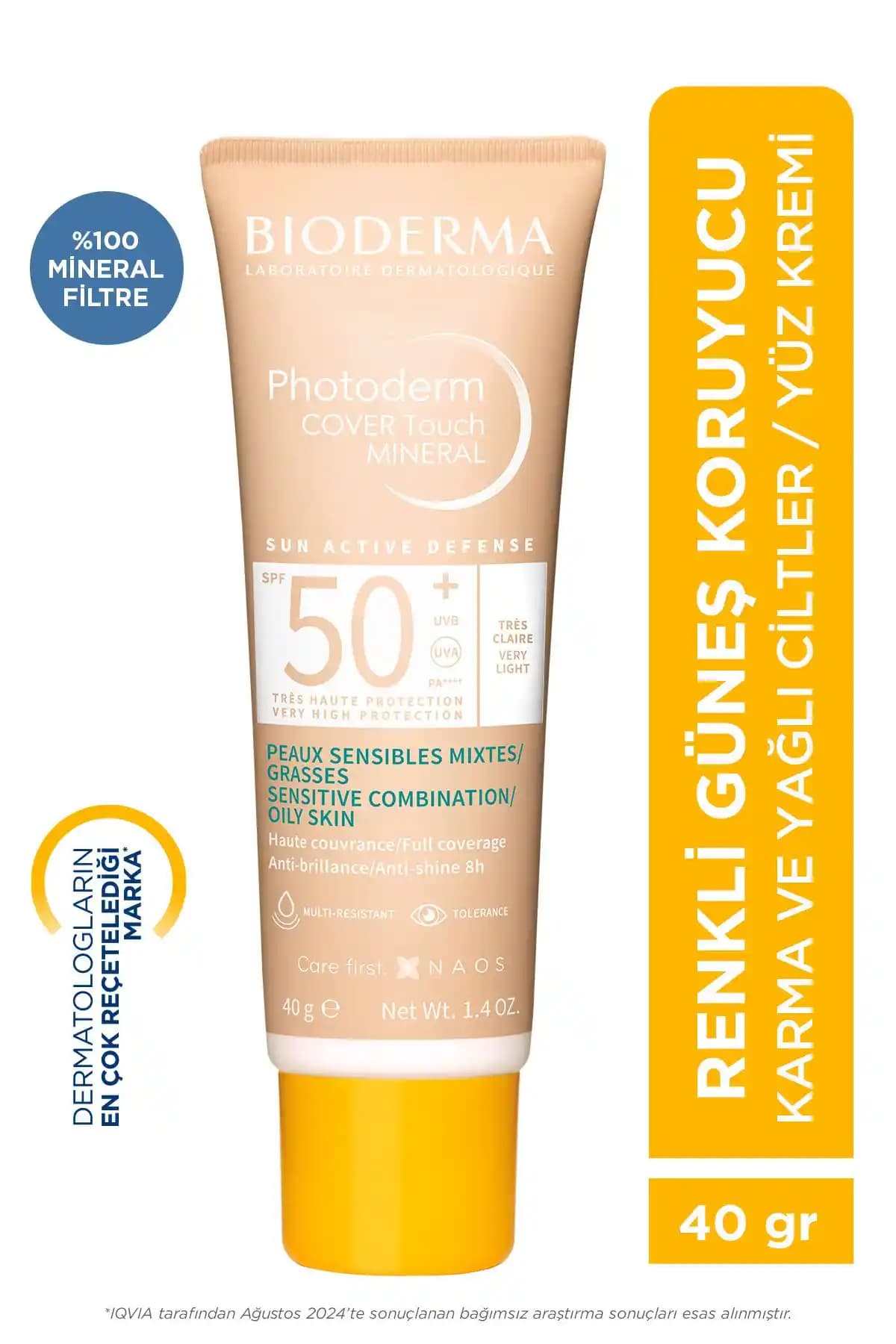 Bioderma Photoderm Cover Touch SPF50 Yüksek Koruma ve Cilt Dostu Güneş Kremi