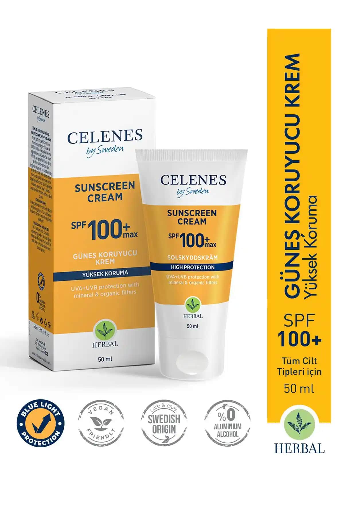 Celenes by Sweden Herbal Güneş Koruma Kremi SPF 50+ ile Güvenli ve Etkili Güneş Koruması