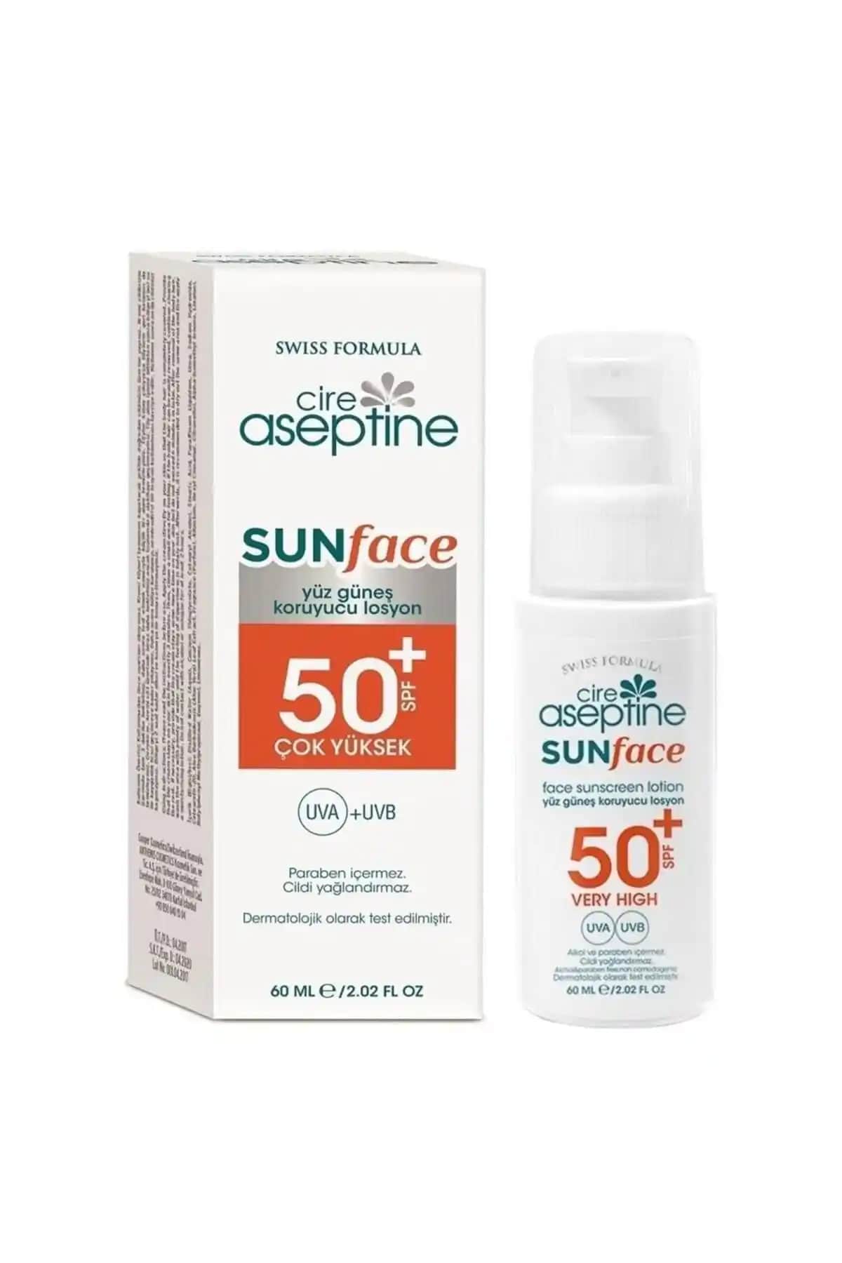 Cire Aseptine Güneş Yüz Losyon SPF50: Yüksek Koruma ve Cilt Dostu Formülasyon