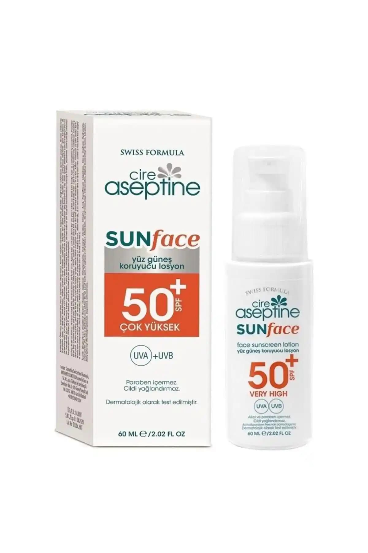 Cire Aseptine Güneş Yüz Losyon SPF50: Yüksek Koruma ve Cilt Dostu Formülasyon